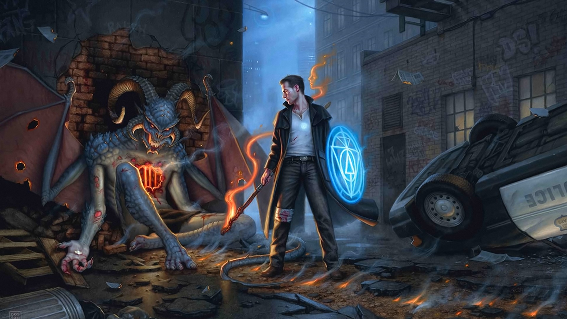 books, Dresden Files, fantasy art