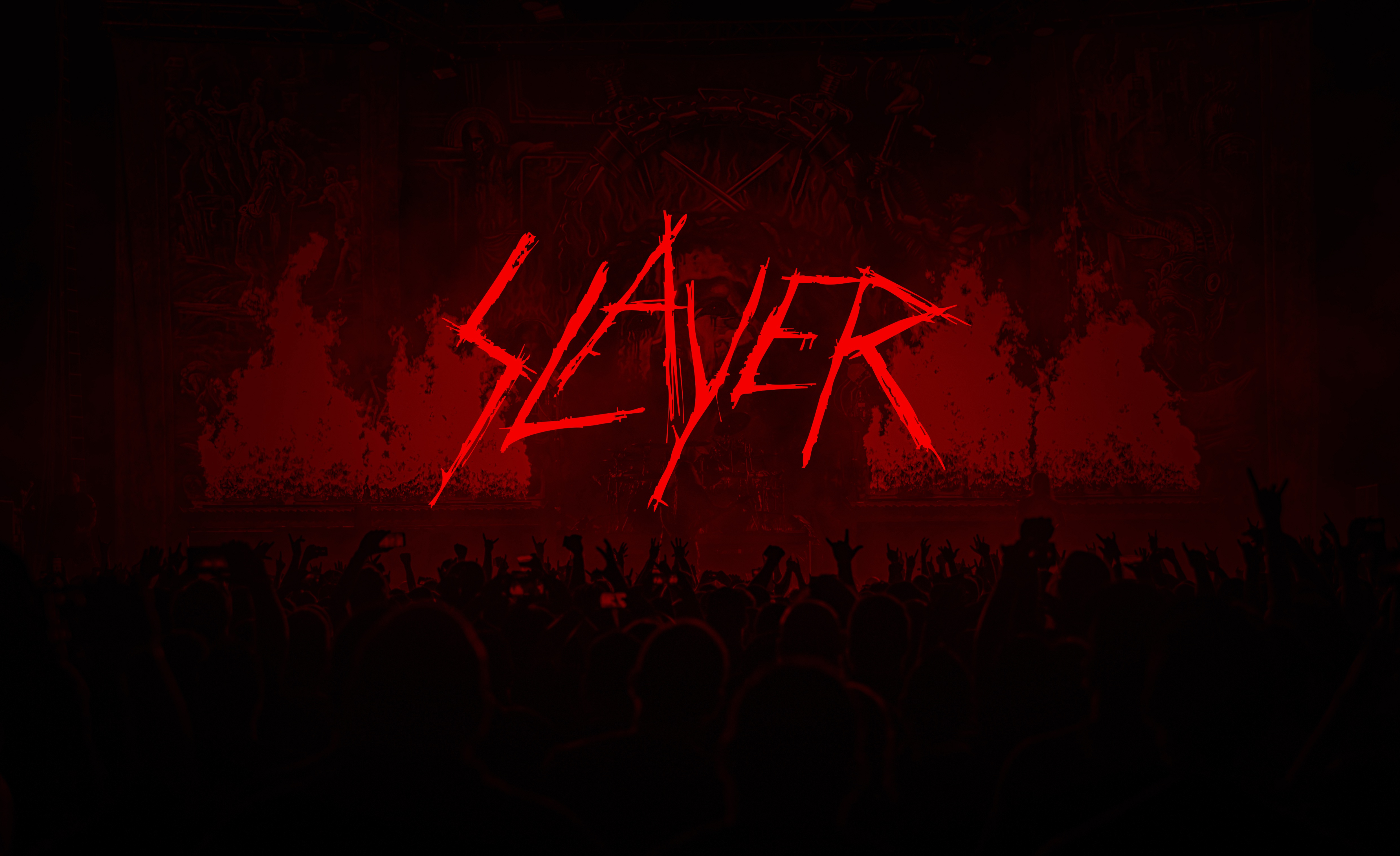 Wallpaper metal, logo, band, slayer
