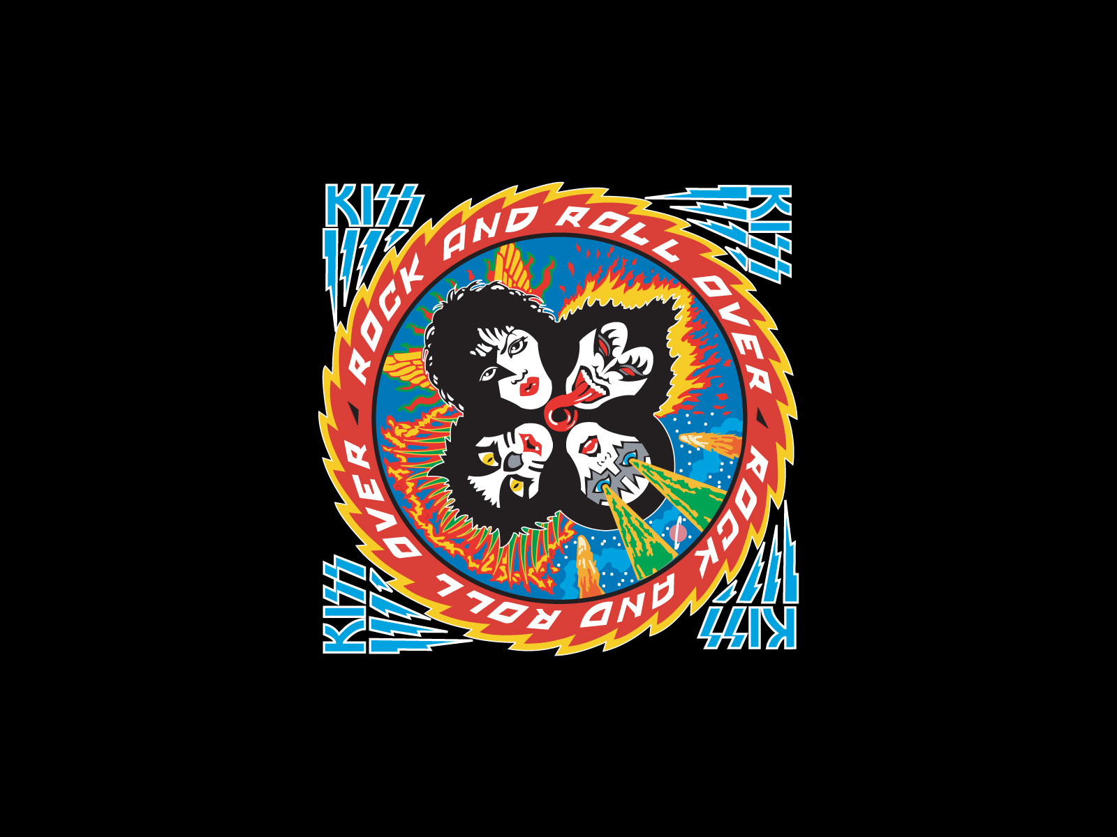 Kiss band logo and wallpaper. Band