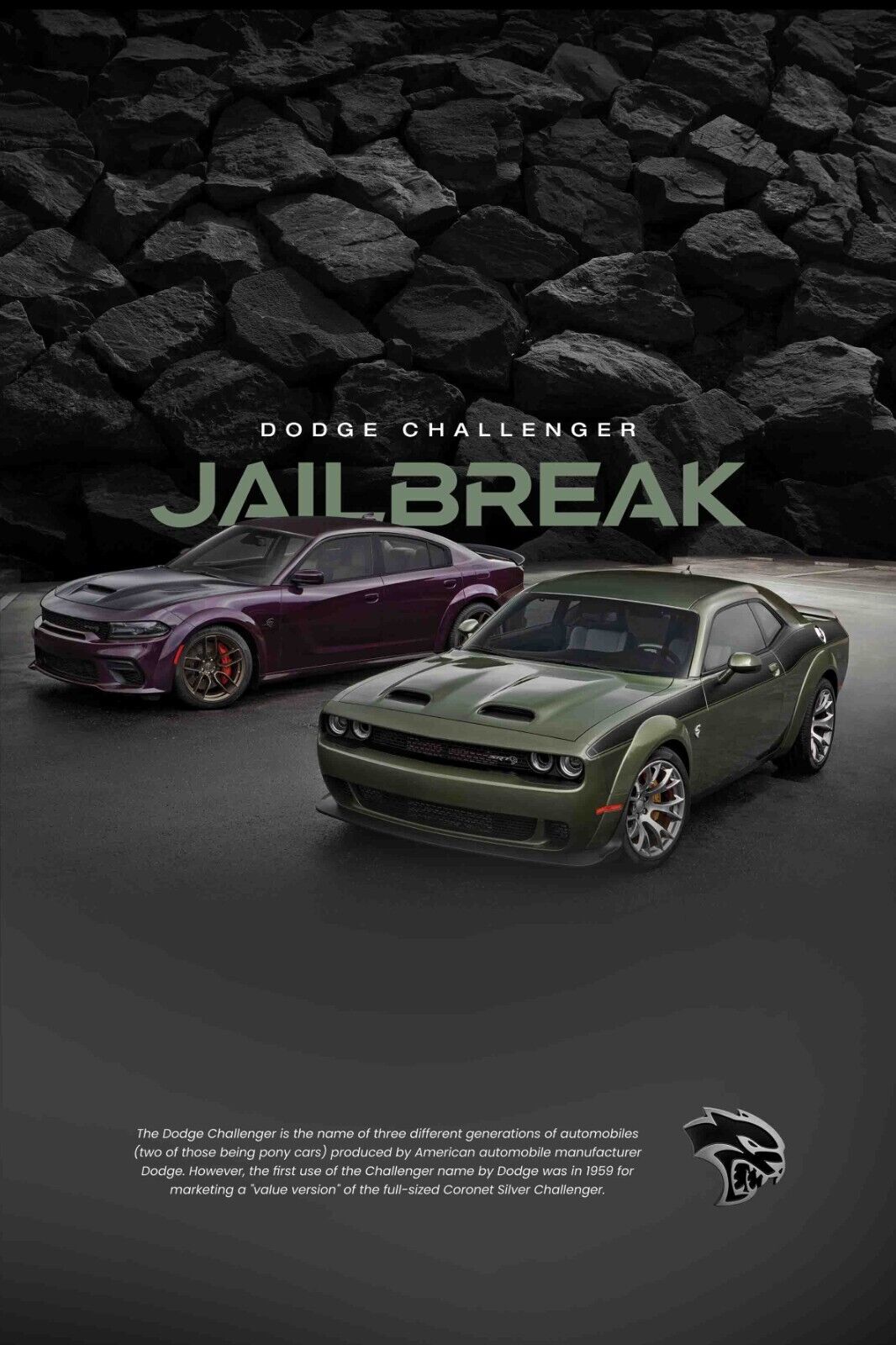 Dodge Challenger Jailbreak Wall Poster