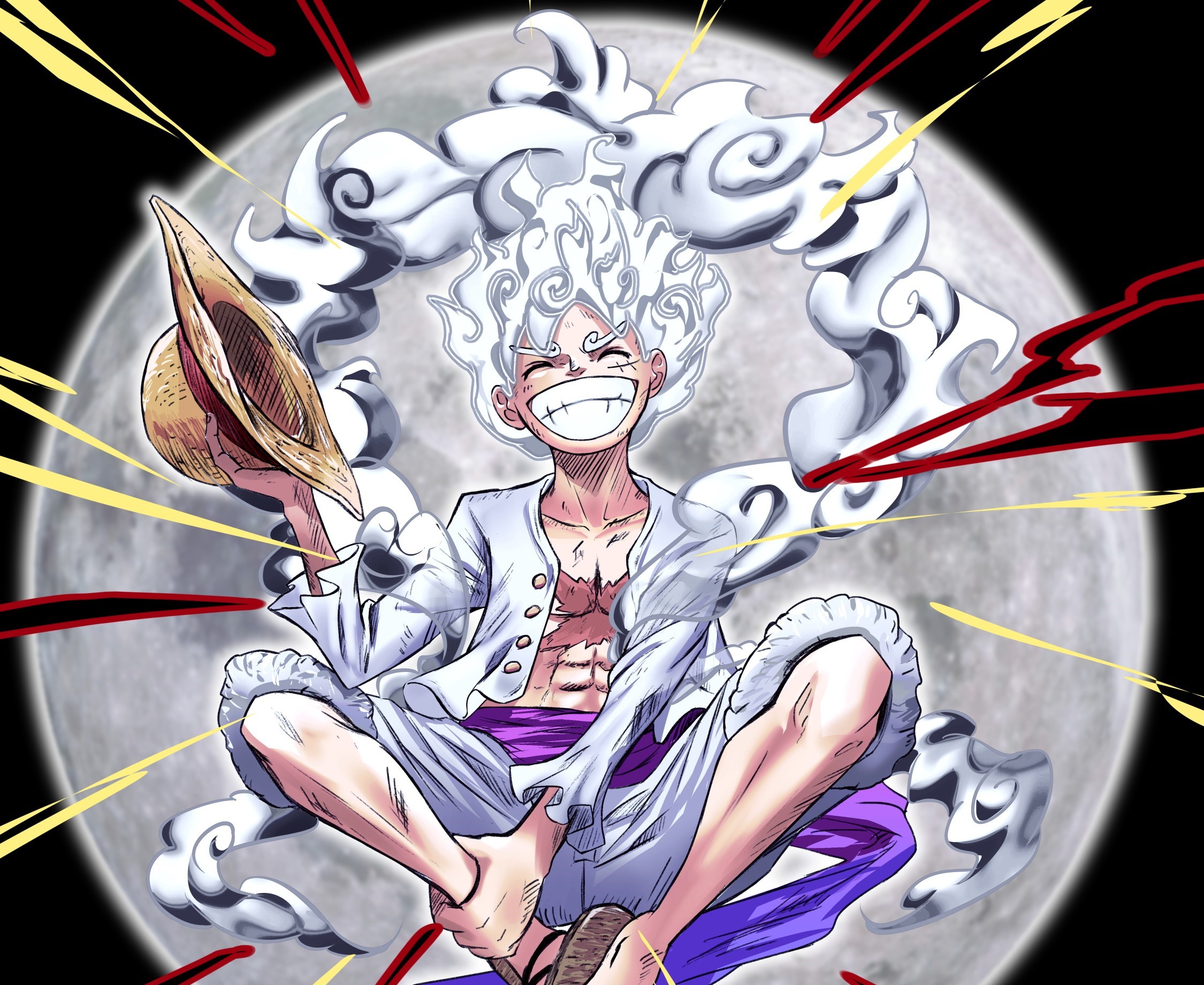 Luffy Gear 5 HD Wallpaper