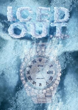 ROLEX ICED OUT ' Poster, picture, metal