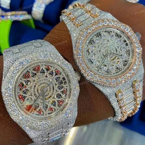 Iced Out Moissanite Watch, Automatic