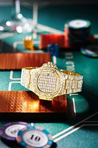 LEMBATRUON Full Iced Mens Diamond Watch