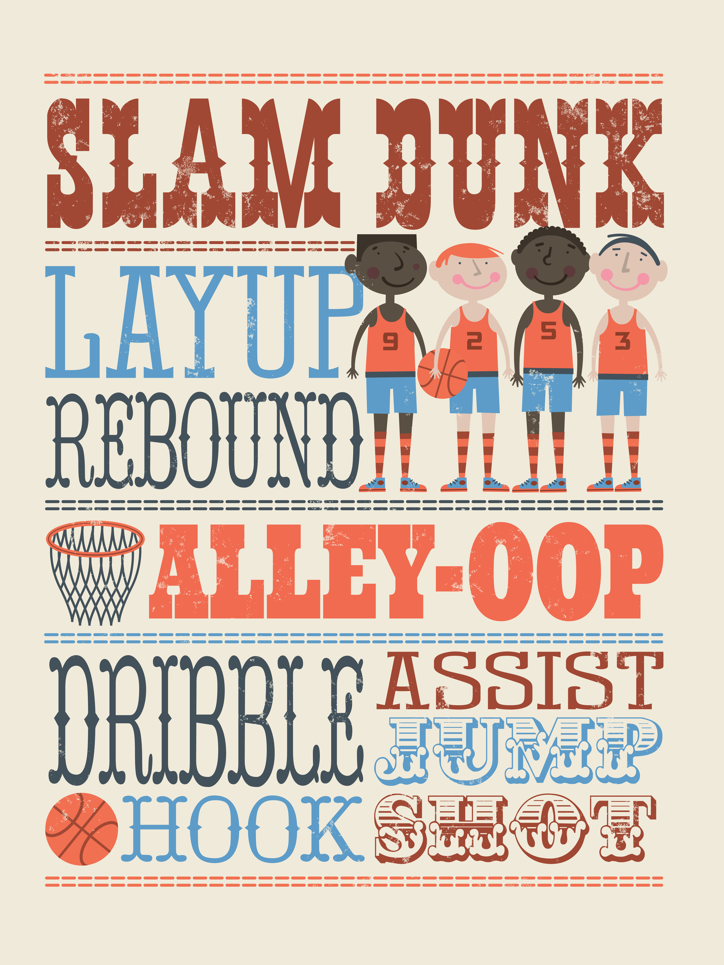 Basketball Mural Wallpaper