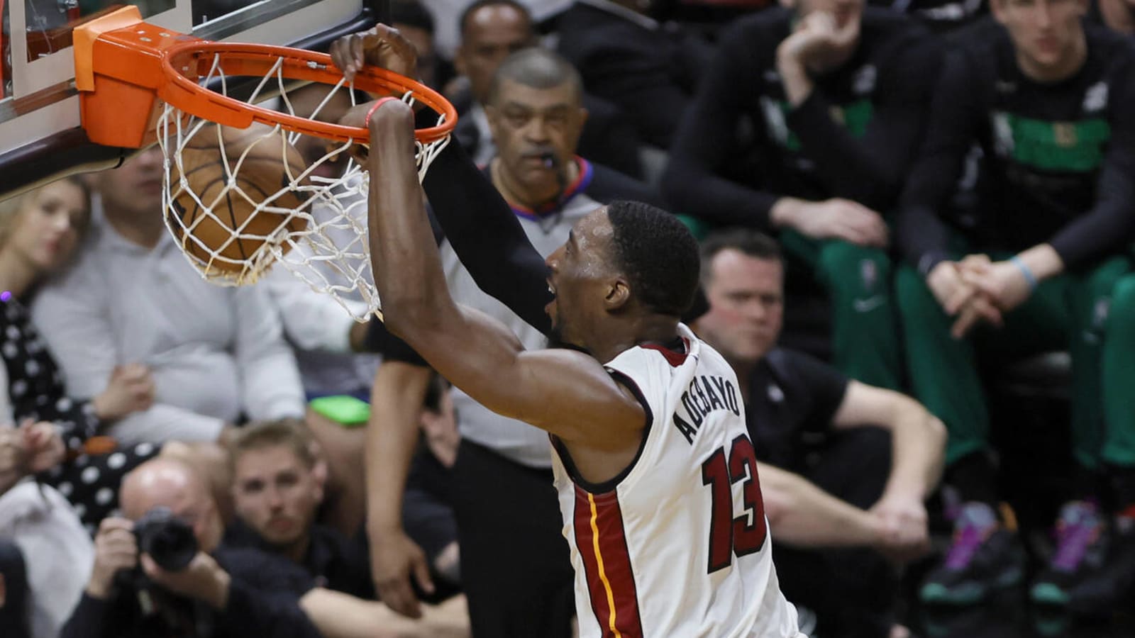 Bam Adebayo Skies For An Alley Oop Jam