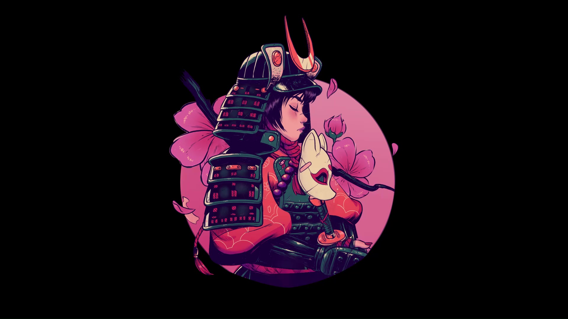 Sakura Samurai Girl Live Wallpaper