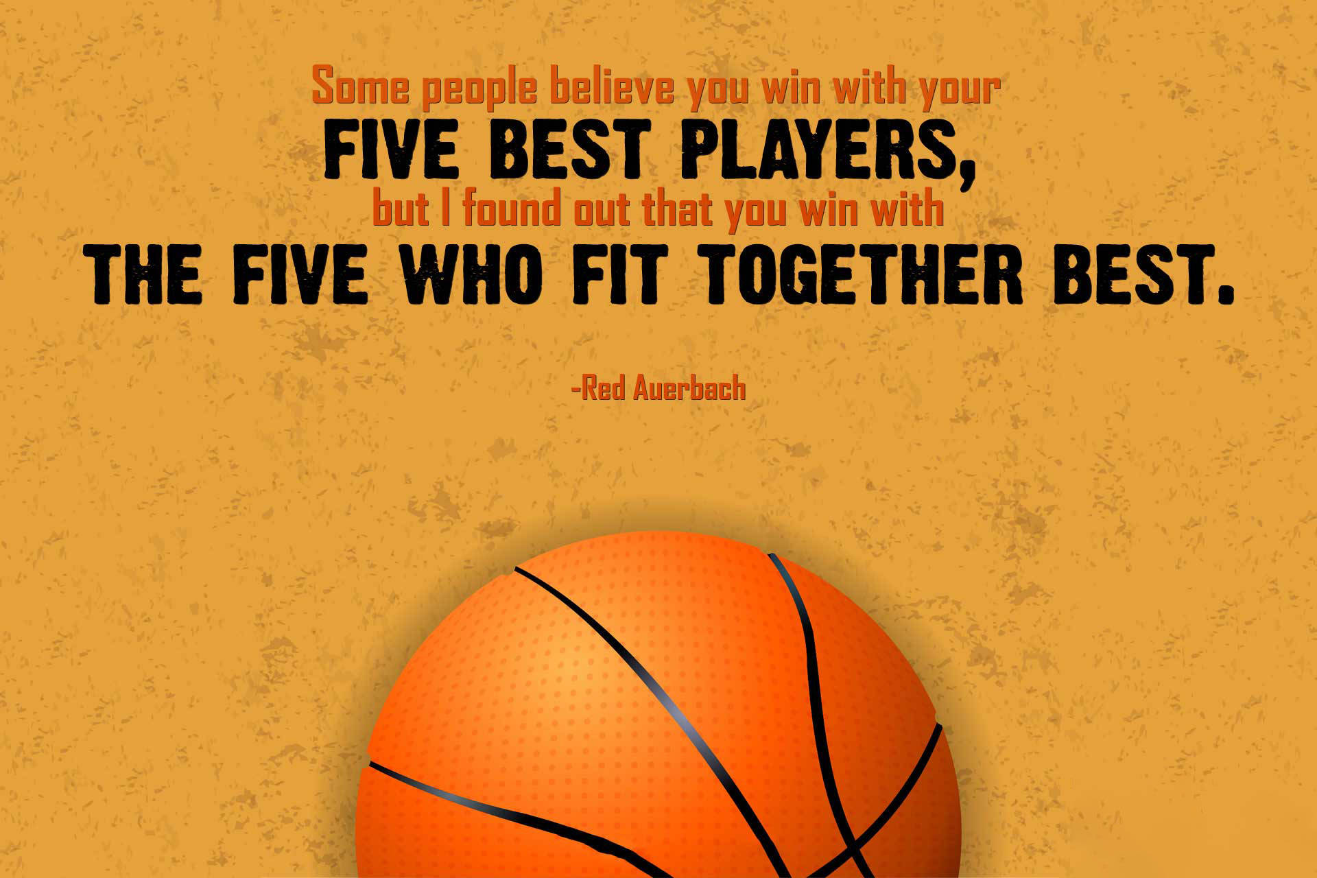 Red Auerbach Quote Wallpaper