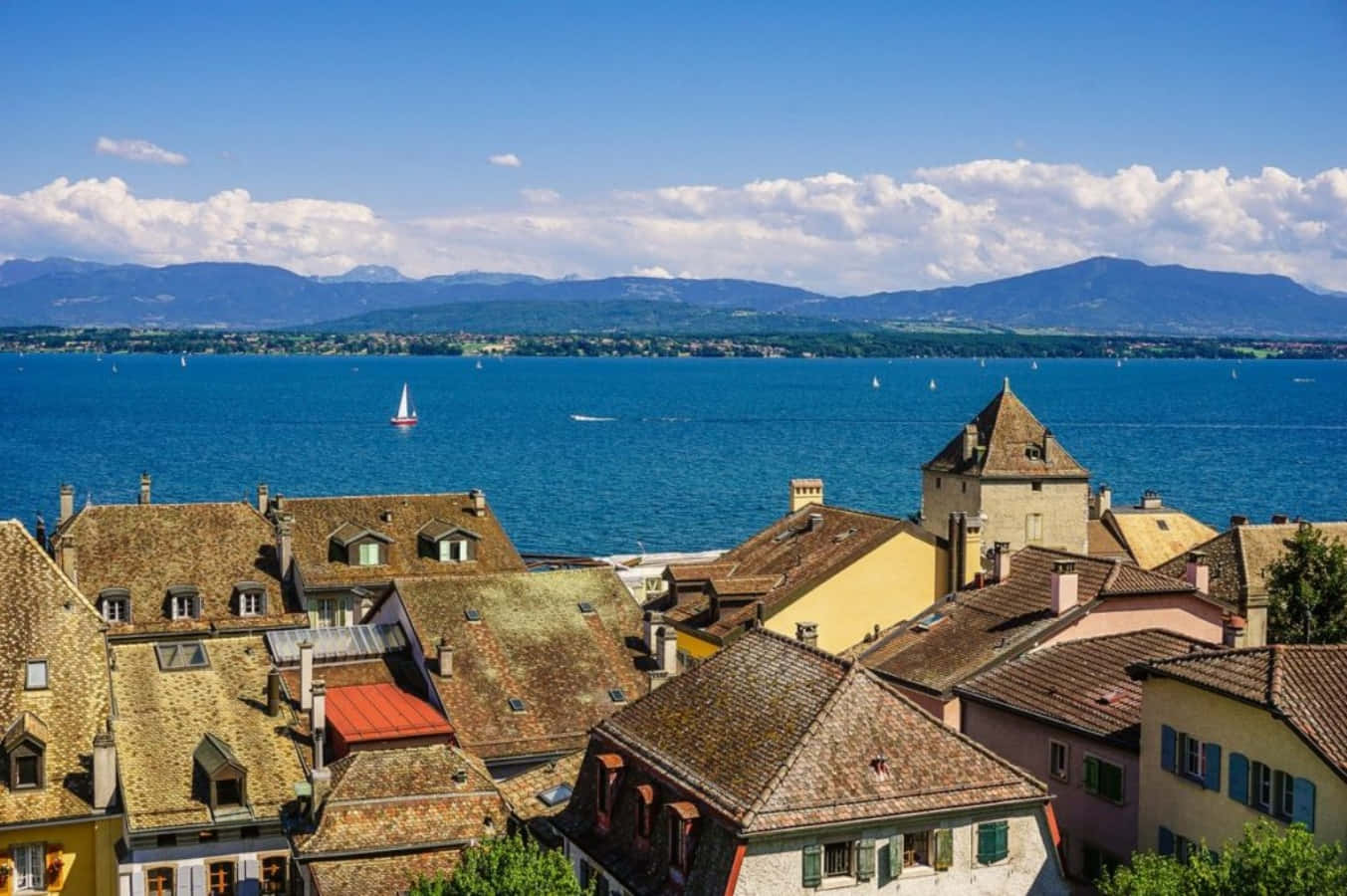 Download Nyon Lake Geneva View