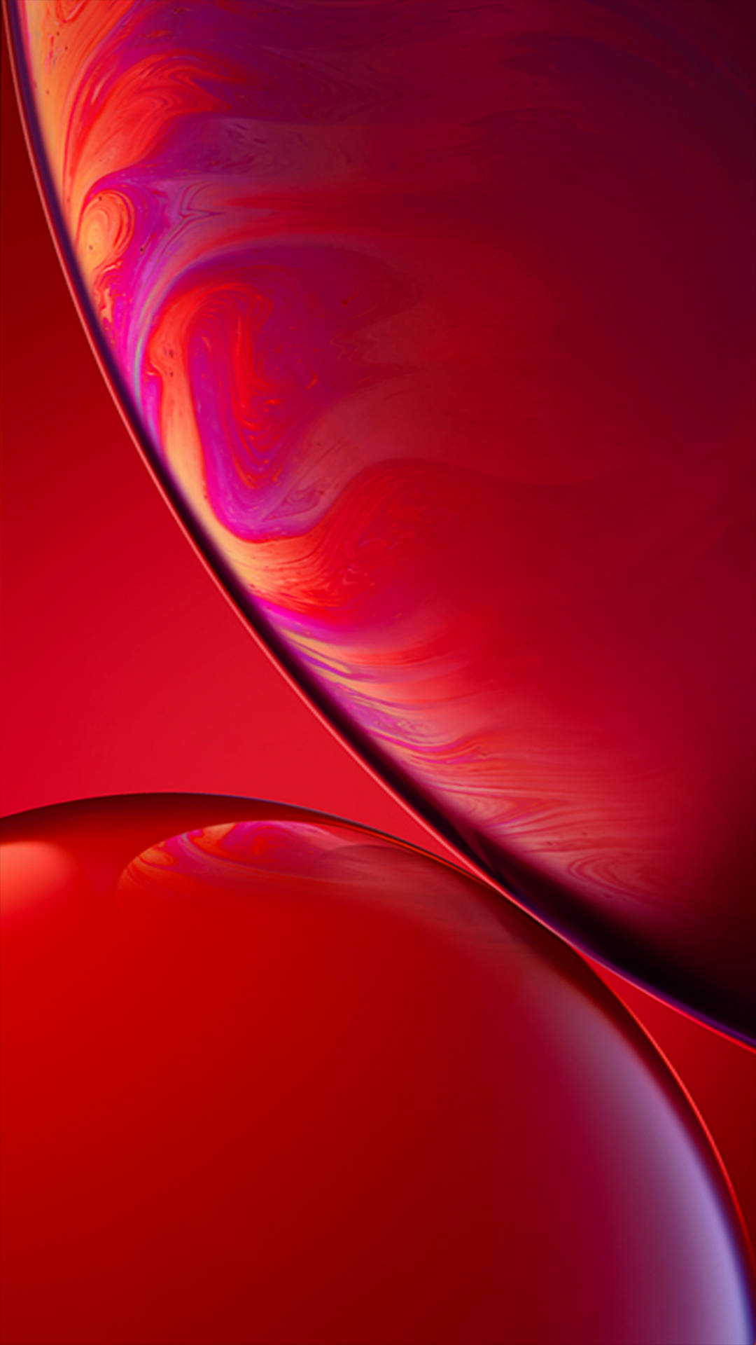 Download Red Bubbles Ios 16 Wallpaper