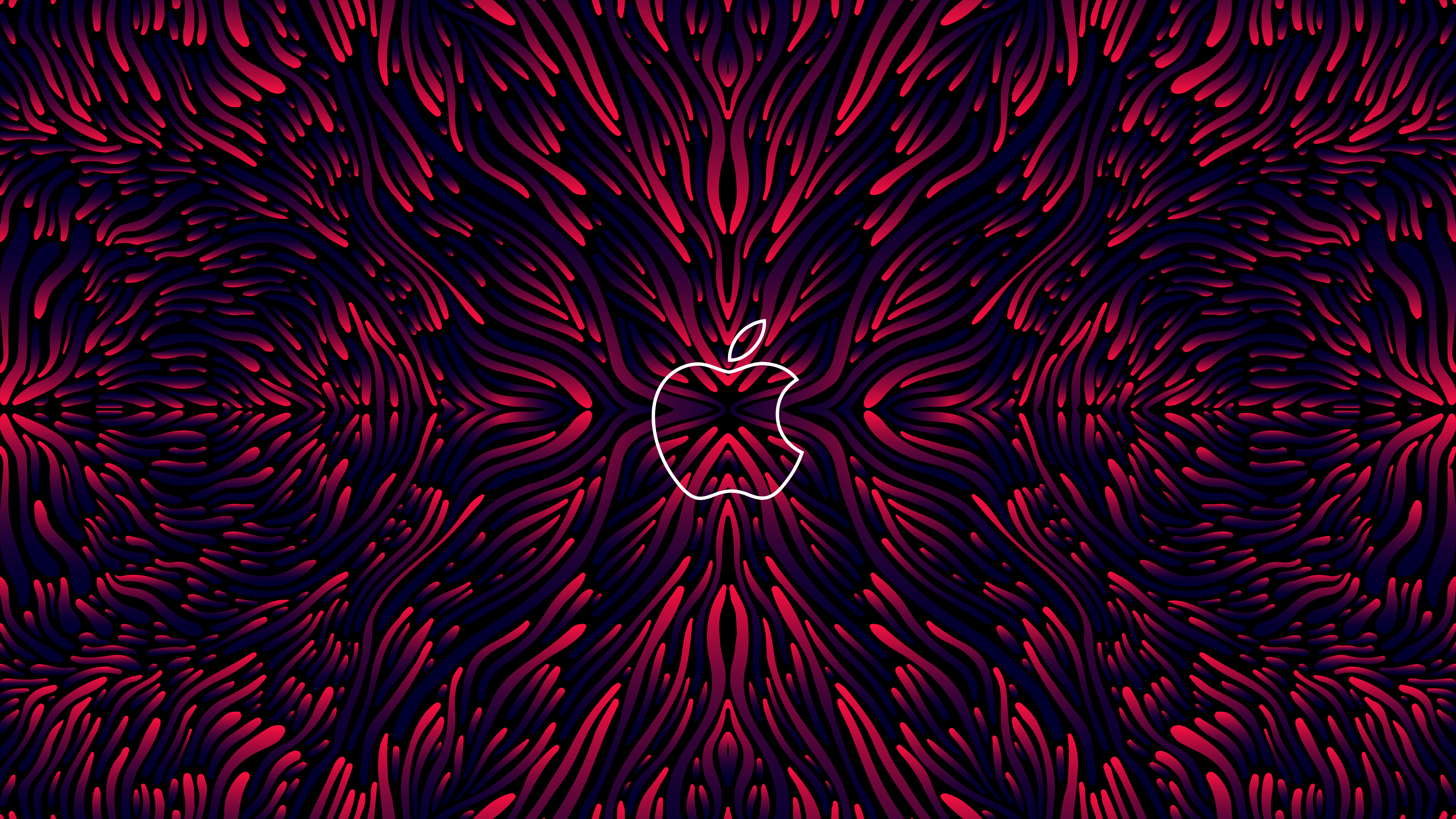 Apple Symmetry Red Logo 8k Wallpaper, HD