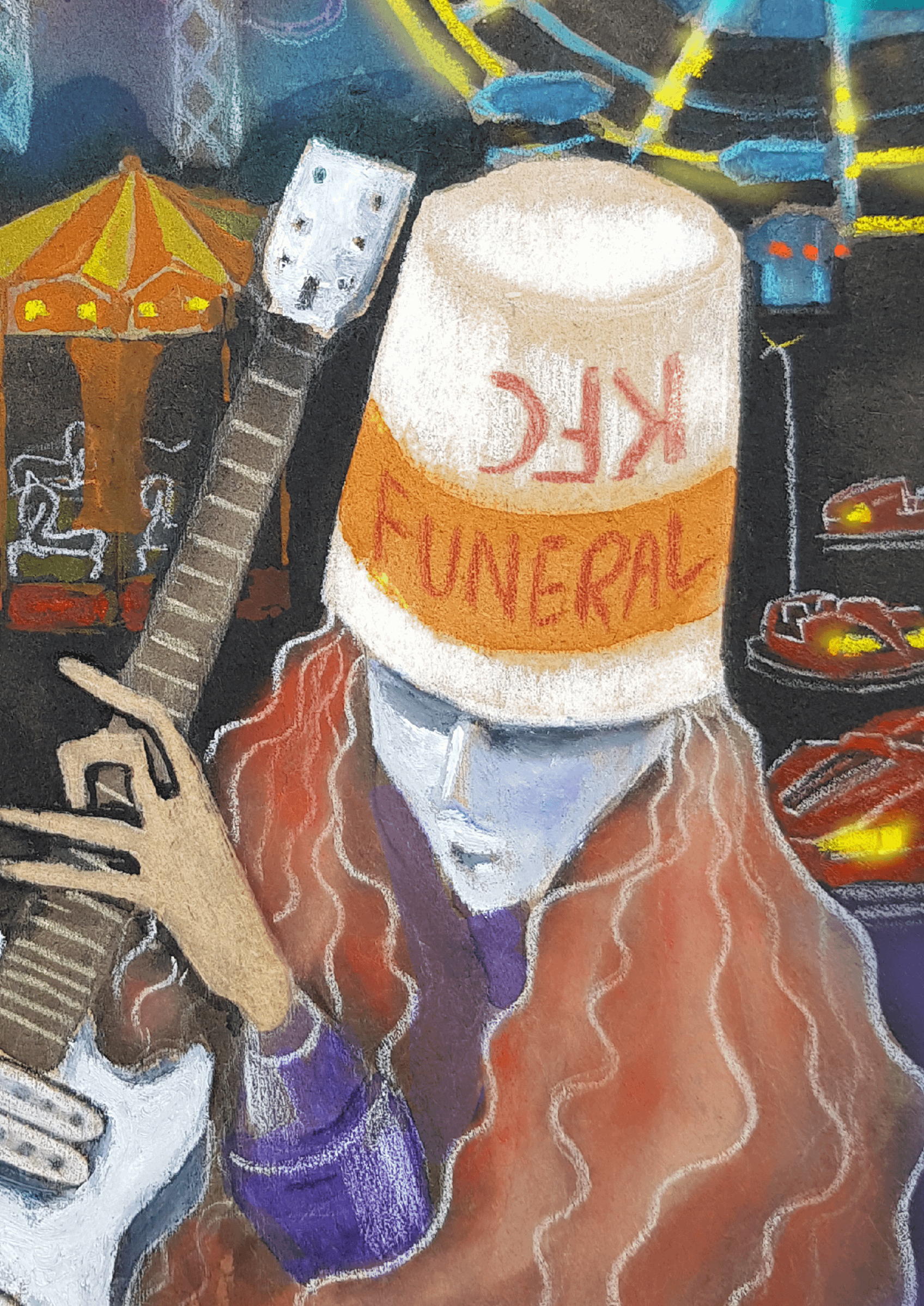 this frame captures Buckethead At
