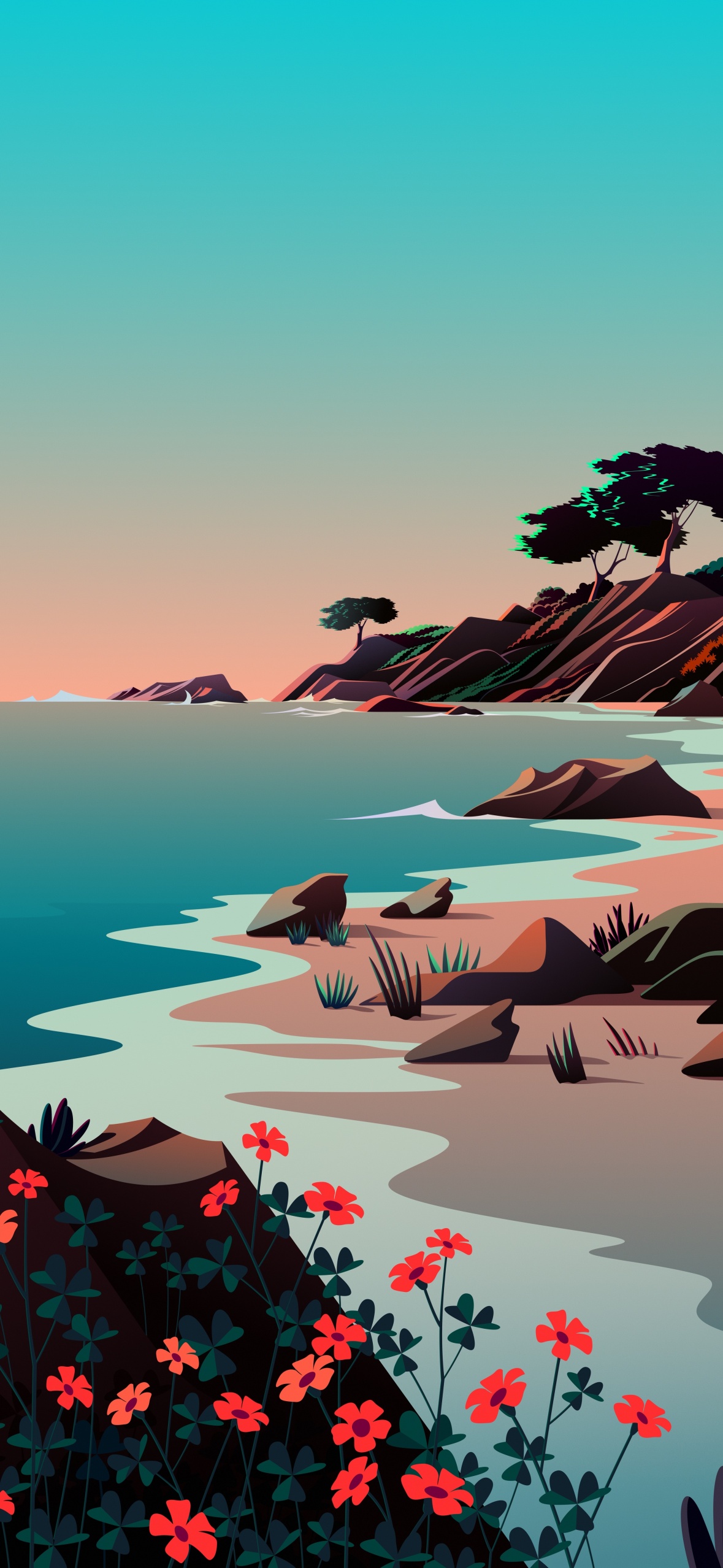 Aesthetic Wallpaper 4K, Beach