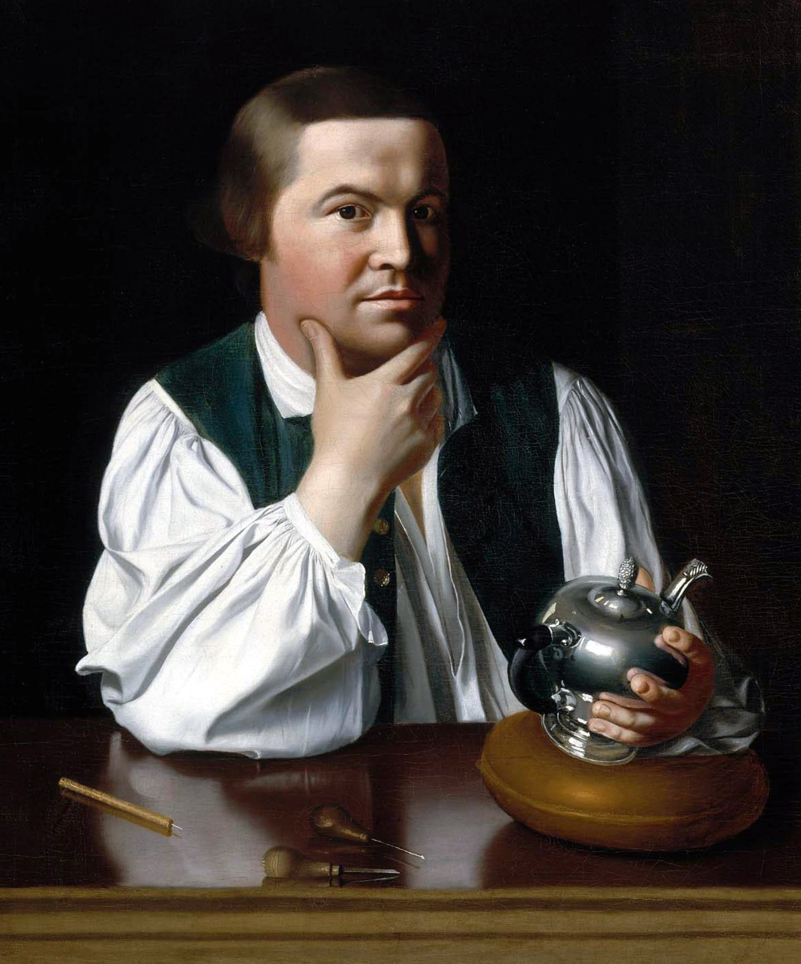 Silversmith Paul Revere, famous for