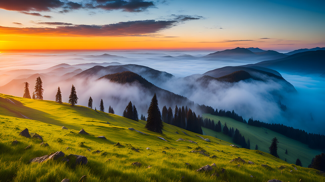 morning mountain wallpaper