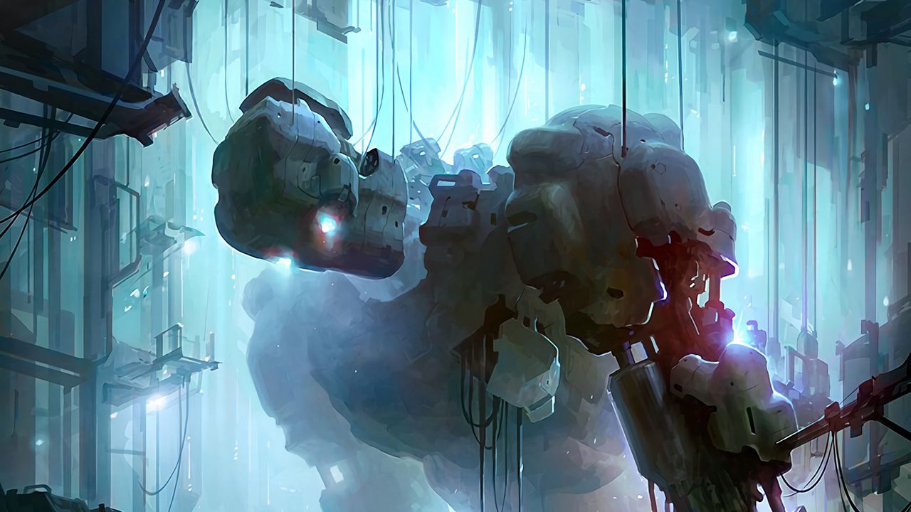 Wallpaper robot, cyborg, future