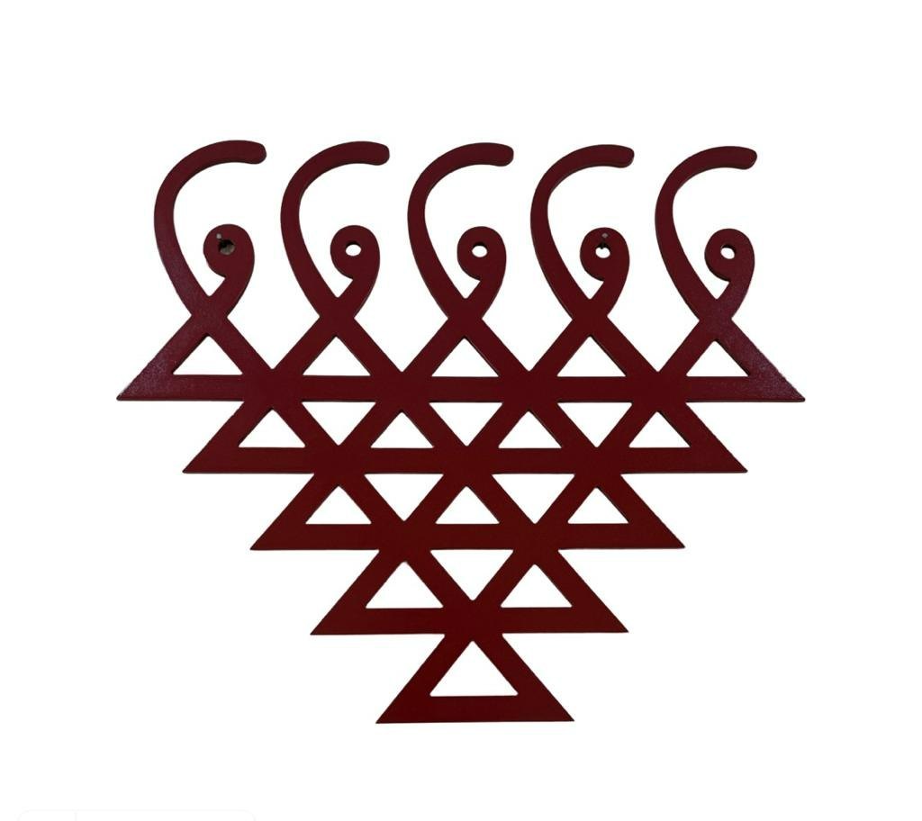 Brown MDF Wood Saraswati Yantra Wall