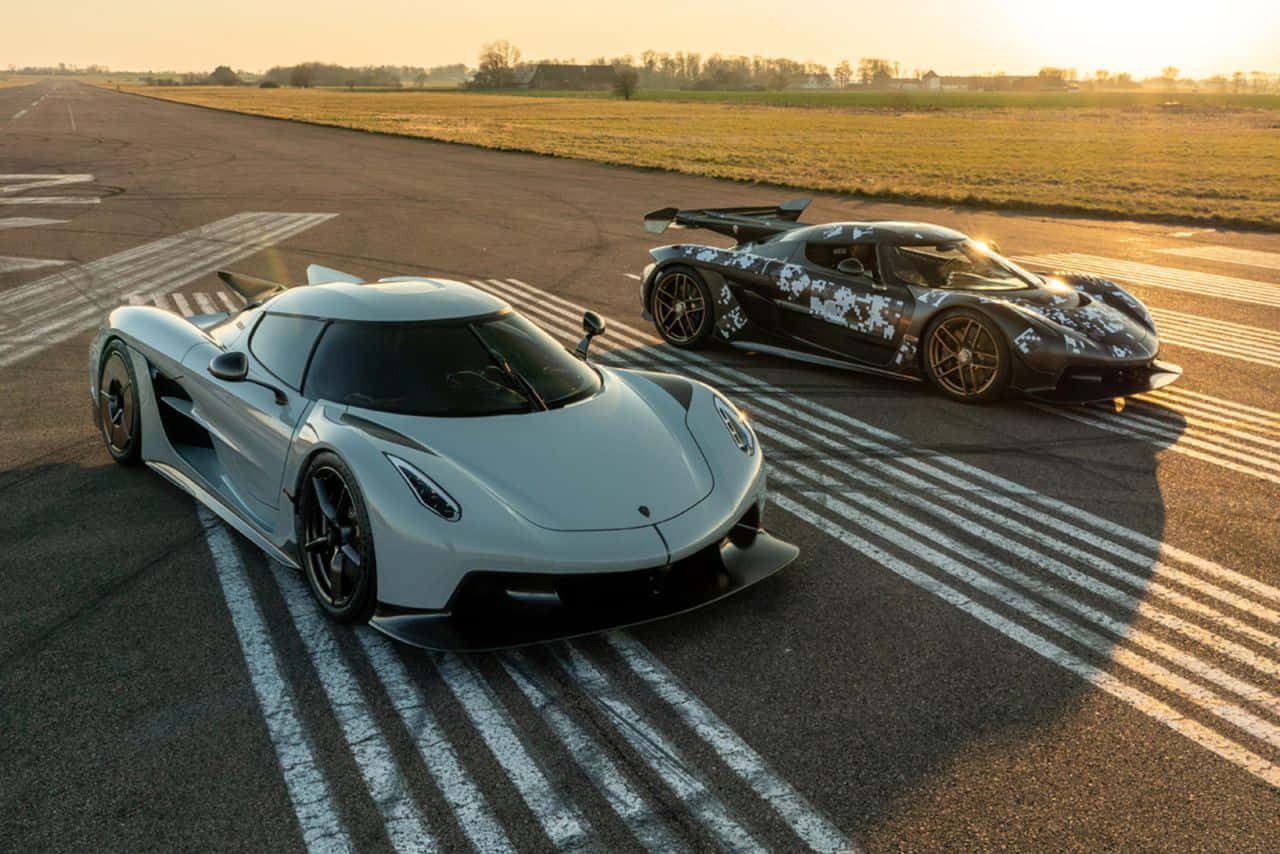 Cars On A Runway Wallpaper