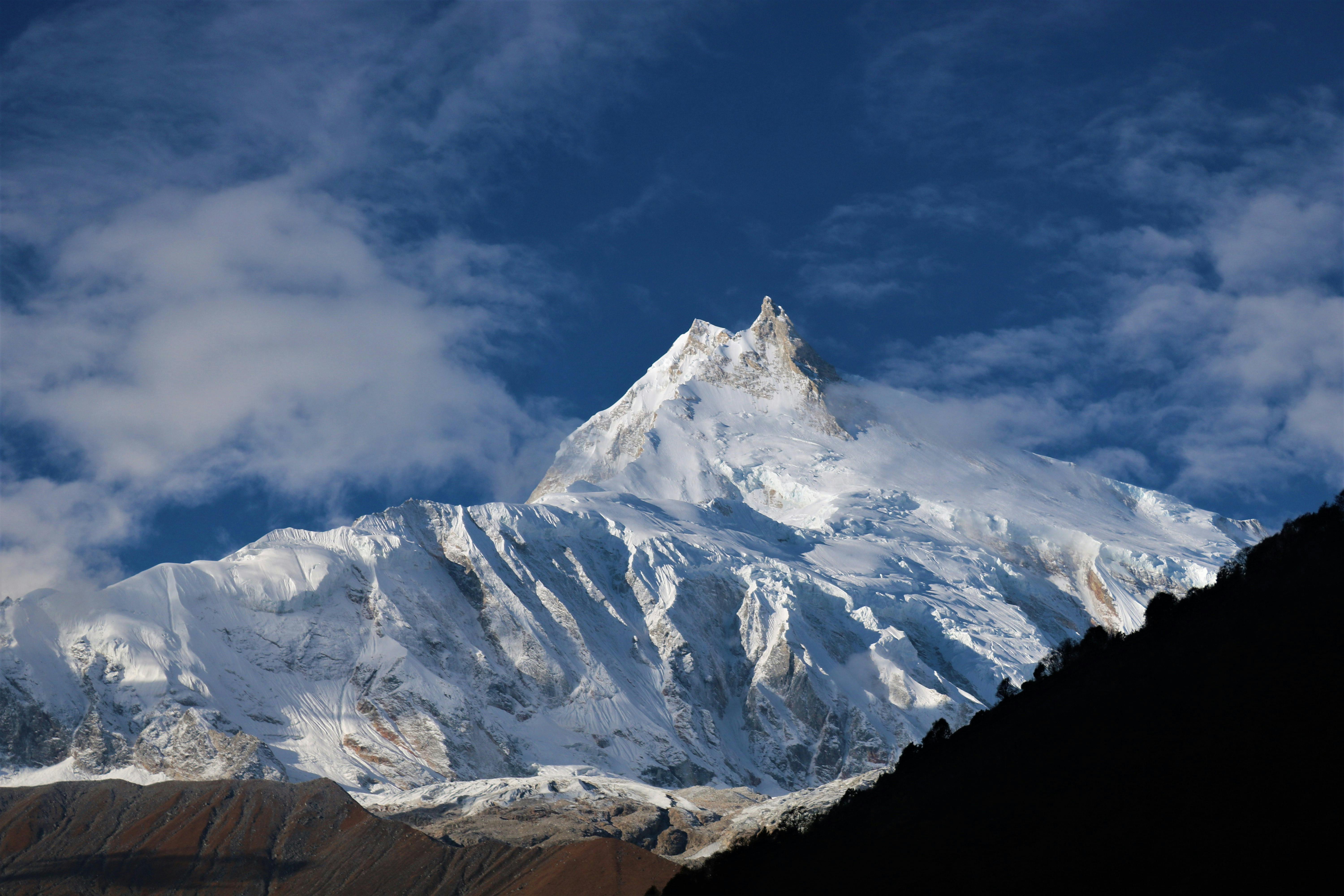 Mount Manaslu in Himalayas · Free Stock