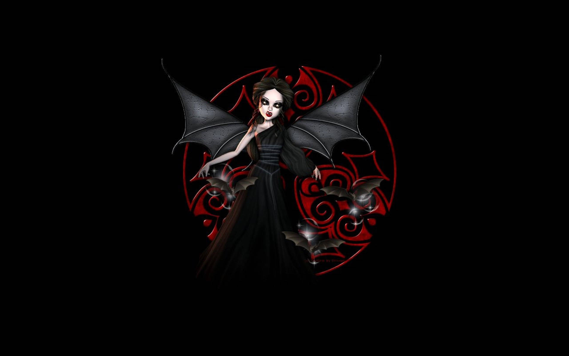 Download Vampire Goth Girl Wallpaper