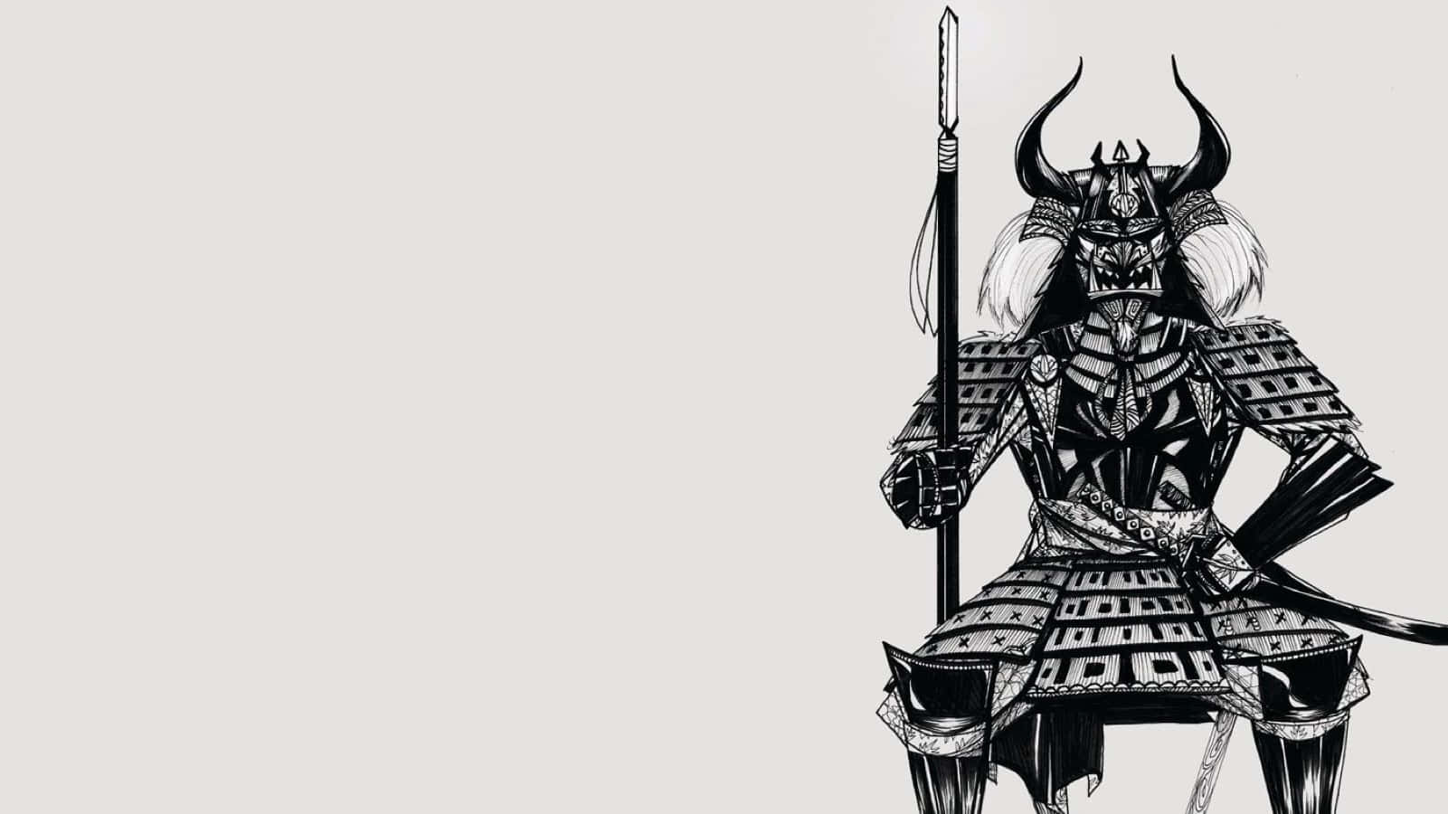 Black And White Samurai Wallpaper