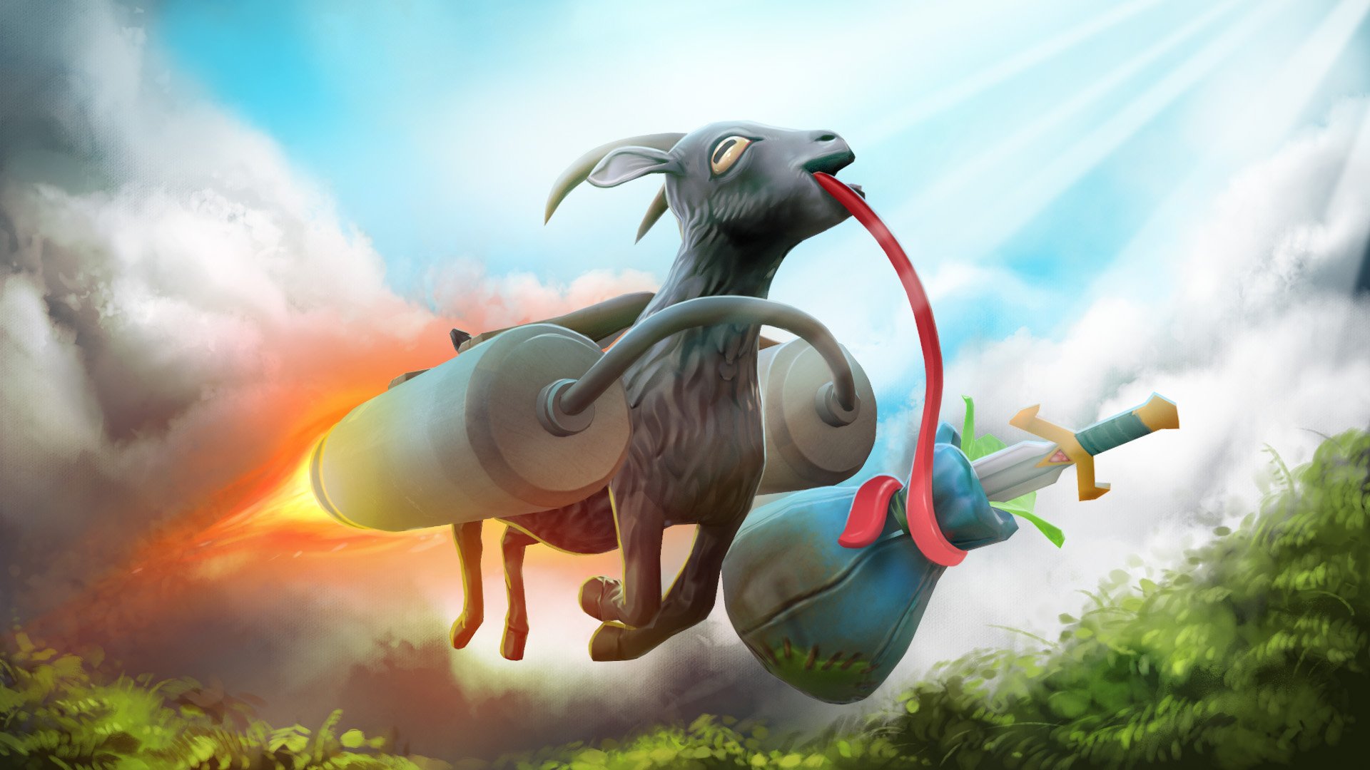 Video Game Goat Simulator HD Wallpaper