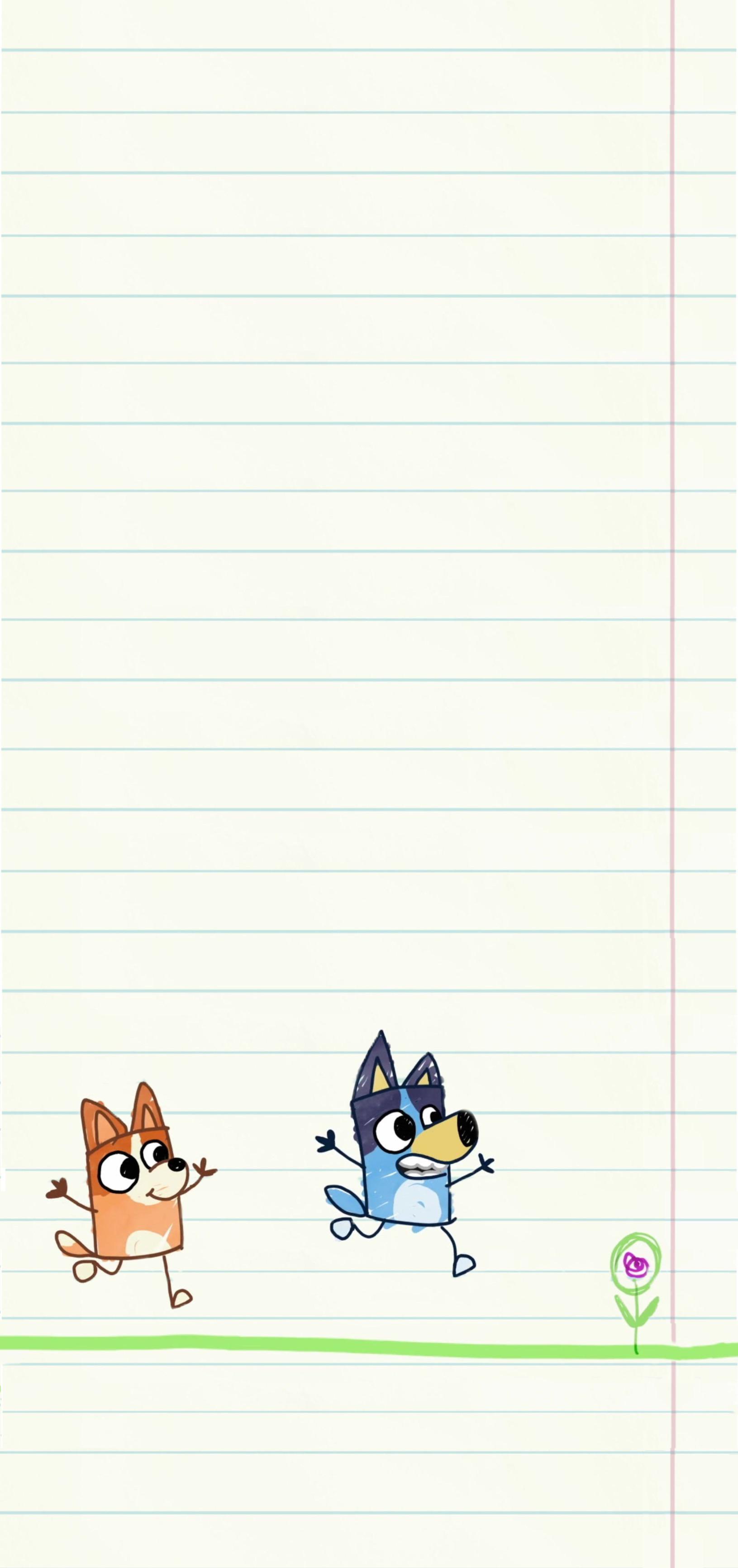 Bingo & Bluey Escape Phone Wallpaper