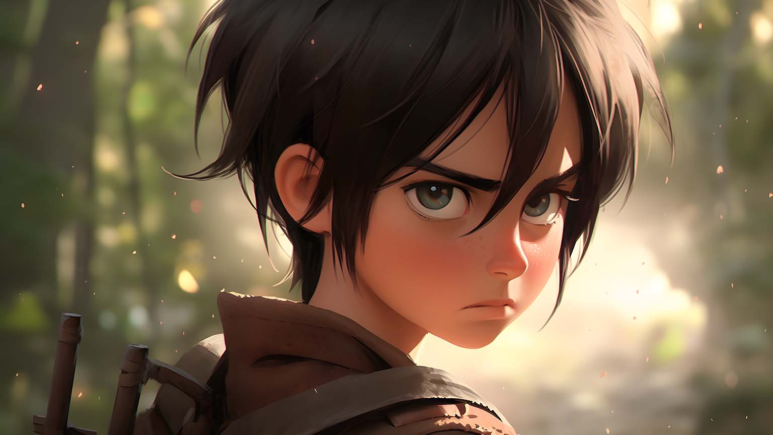 Young Eren AOT 4K Wallpaper for PC