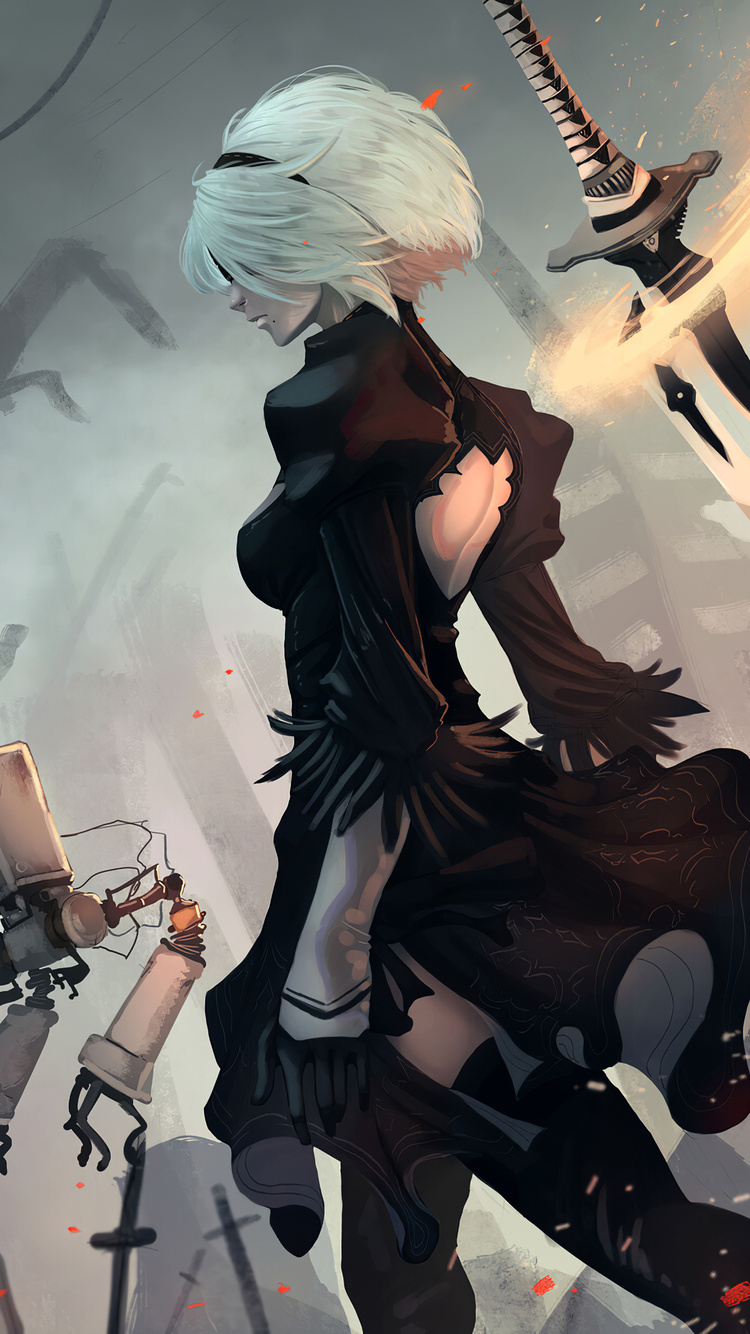 2b Nier Automata Artwork 4k