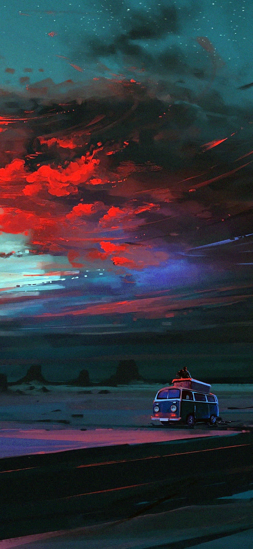 iPhone 11 in Red Anime Wallpaper