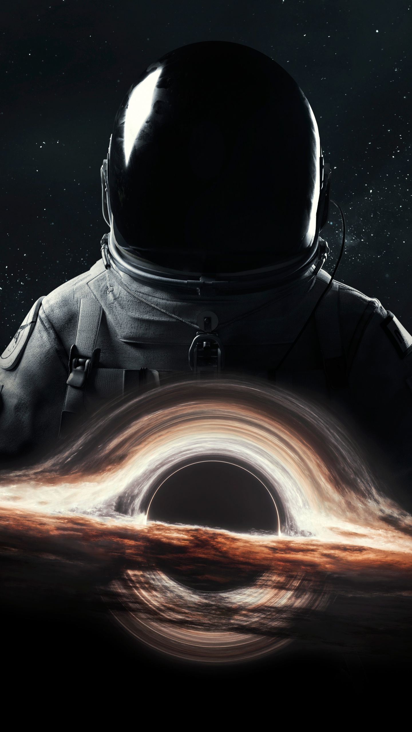 Astronaut Wallpaper 4K, Wormhole, Cosmos