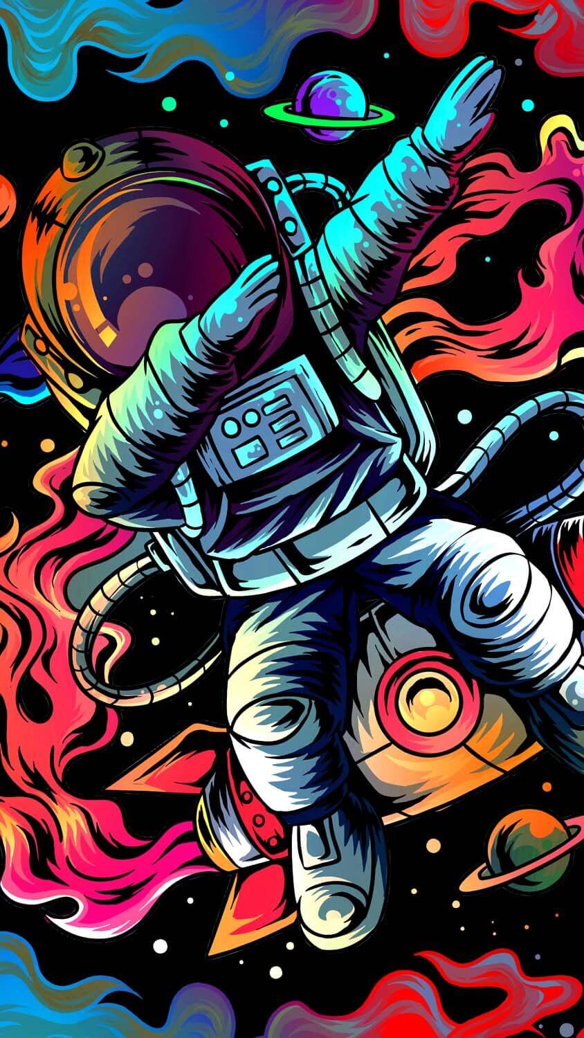 Astronaut Adventures iPhone Wallpaper