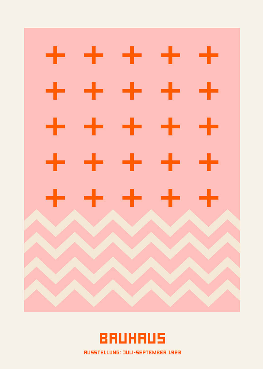 Bauhaus Ausstellung pink poster