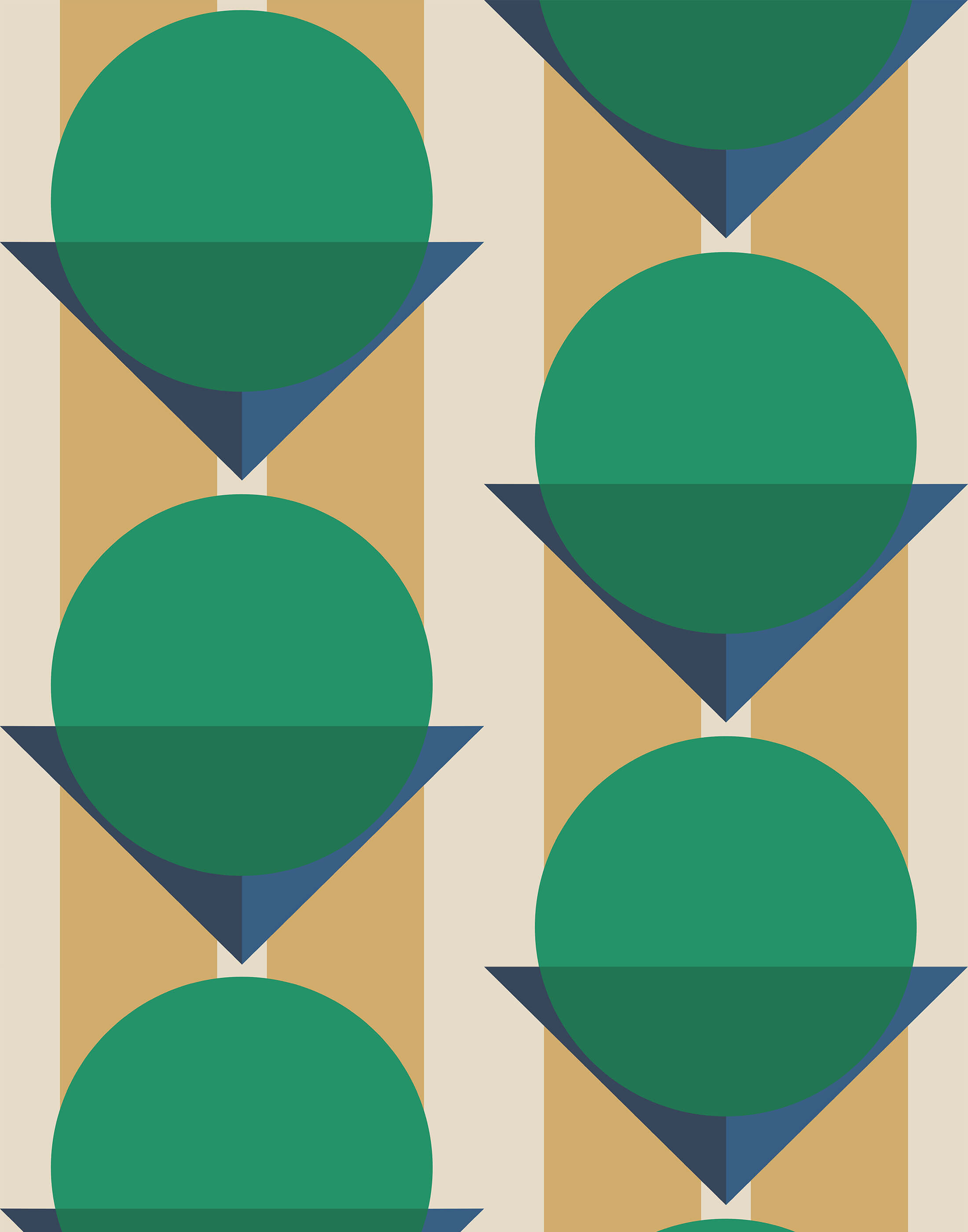 Geometric Bauhaus Wallpaper. Bobbi