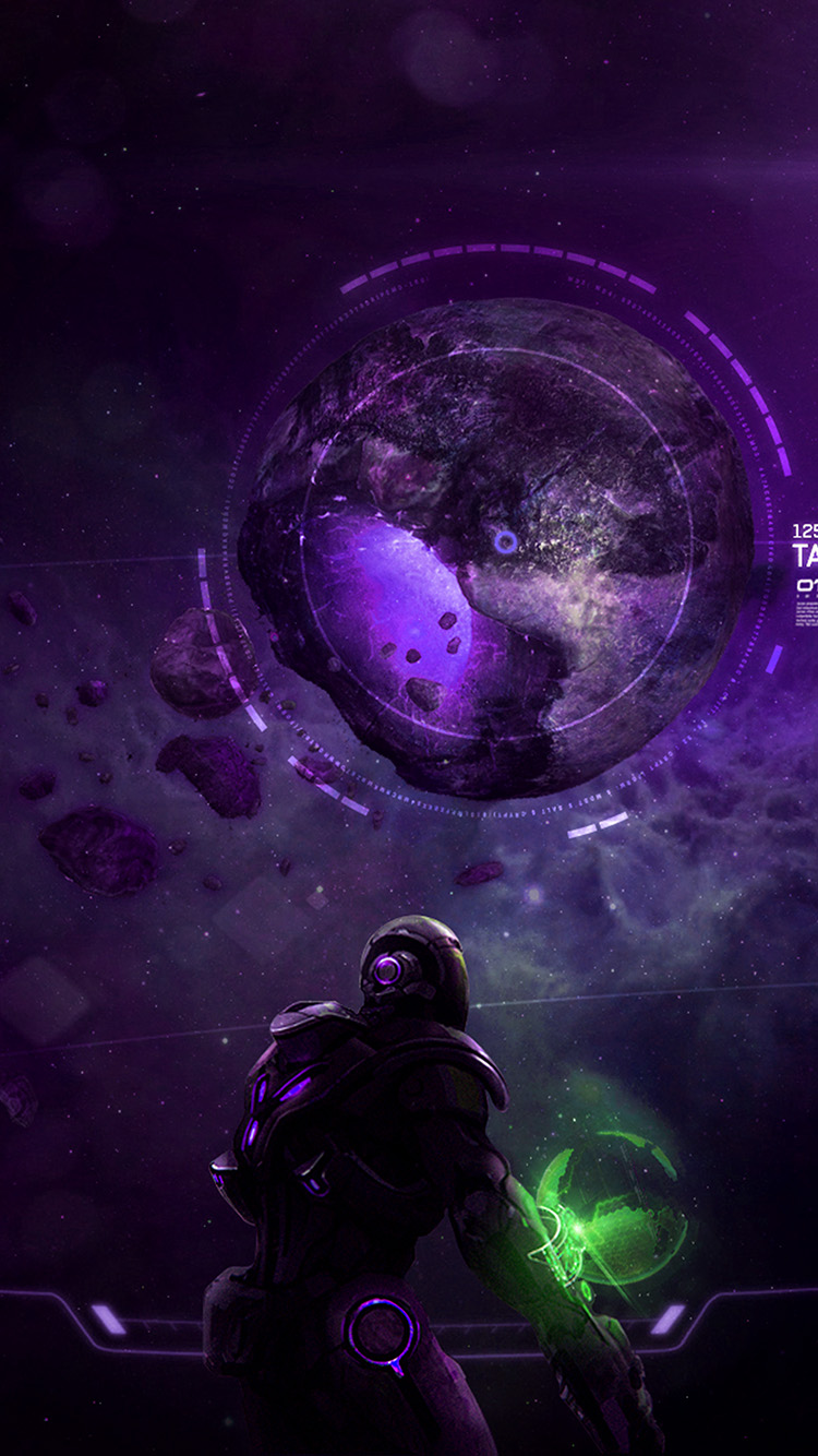 Space Game Digital Art Purple Dark