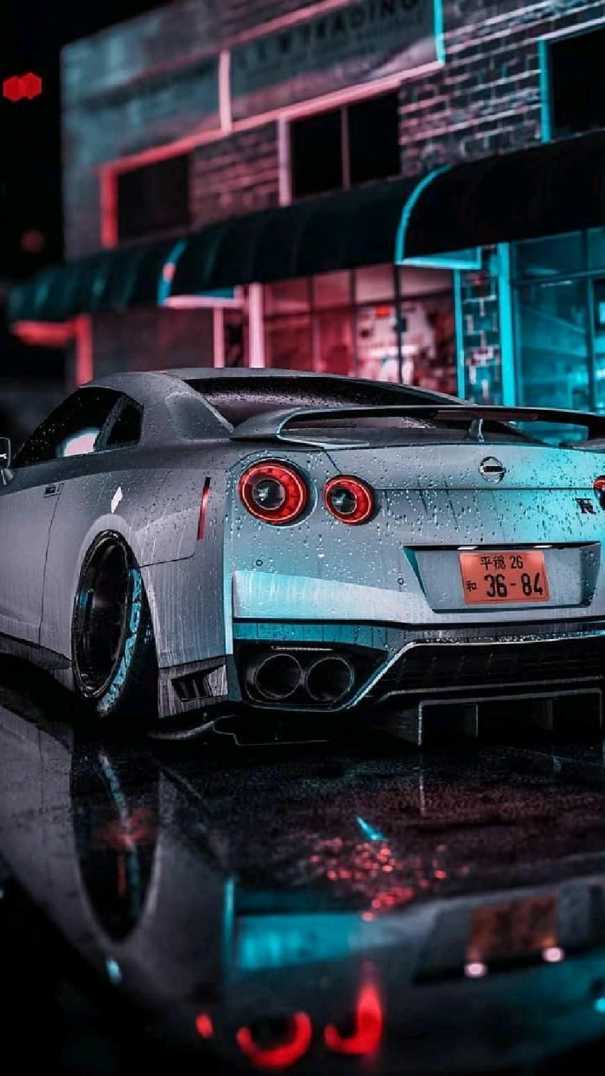 White Nissan GTR Wallpaper