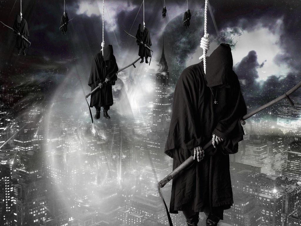 Black White Murder Terror City HD