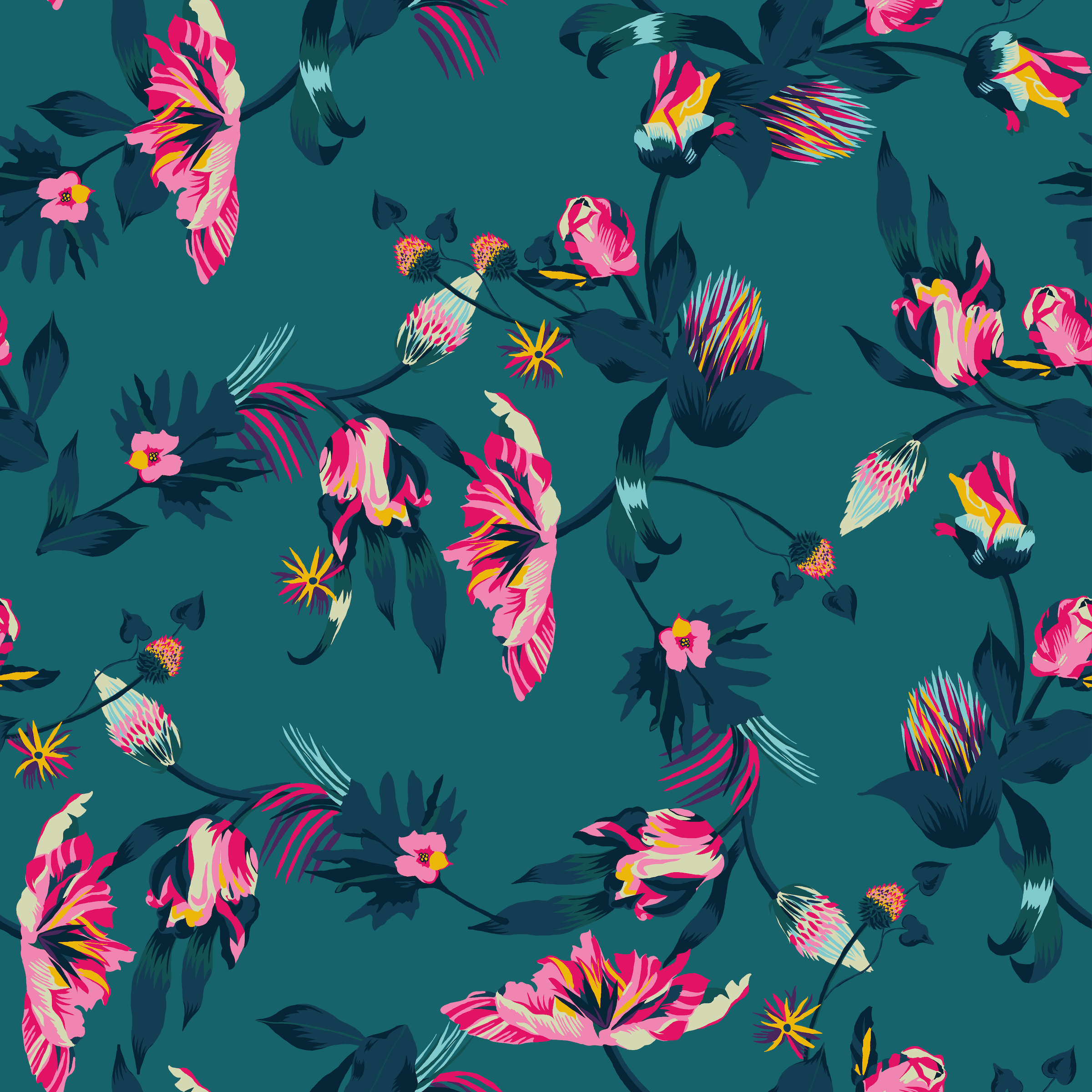 Pink Teal Wallpaper