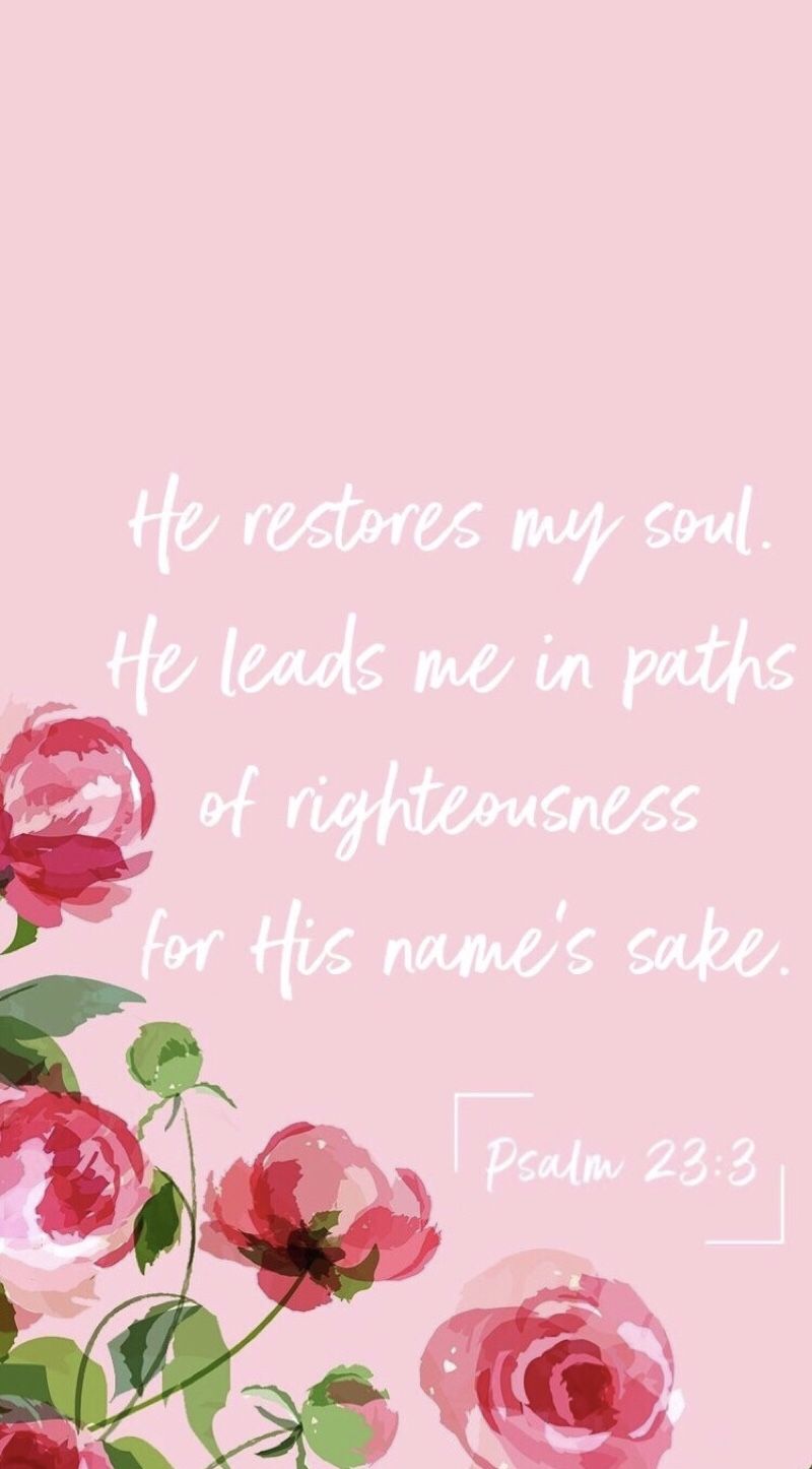 Floral Pink Scripture Wallpaper iPhone