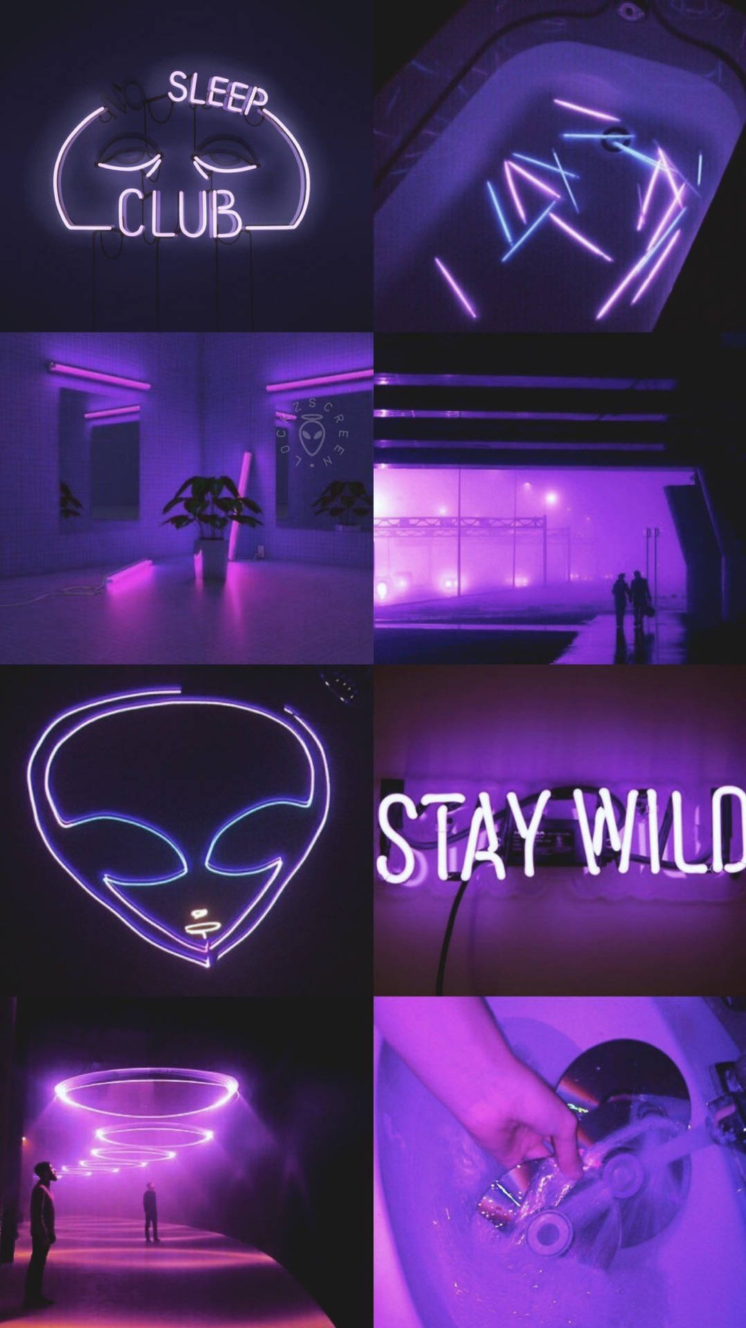 Download Dark Purple Collage Aesthetic
