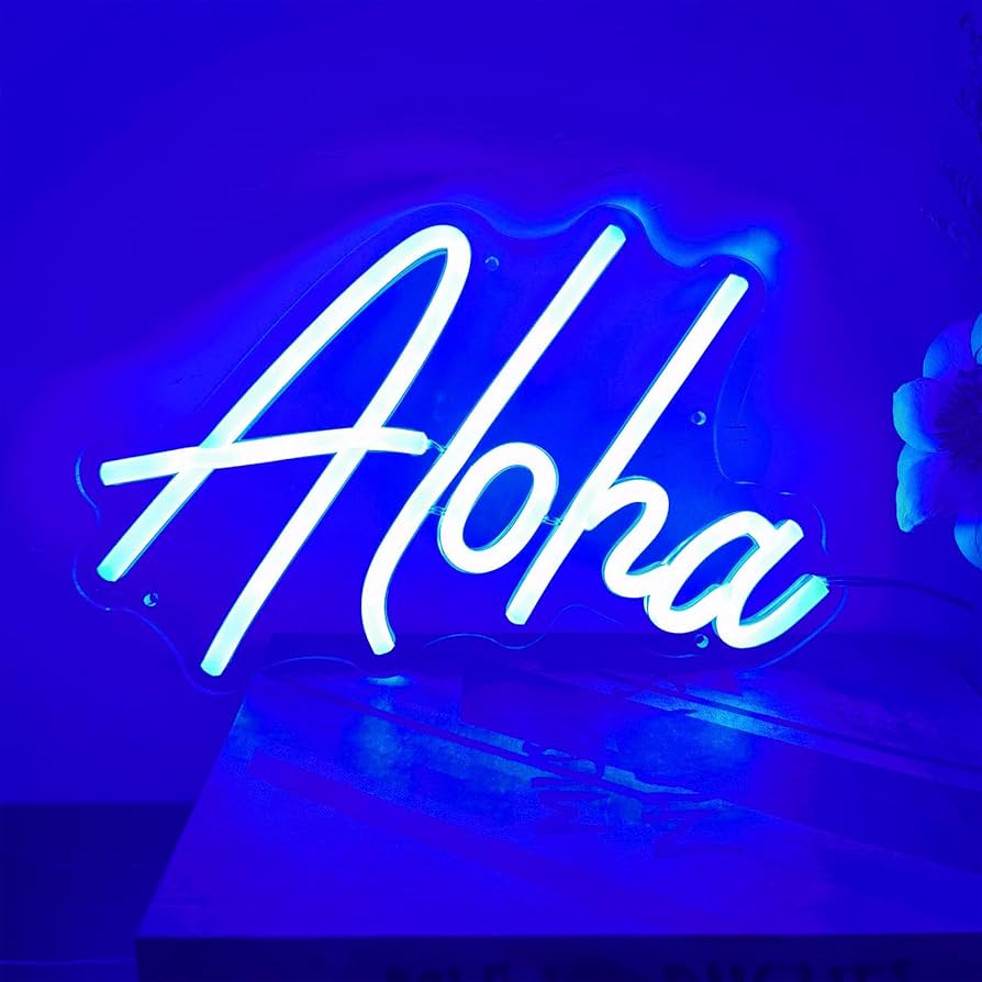 Aloha Neon Signs, Blue
