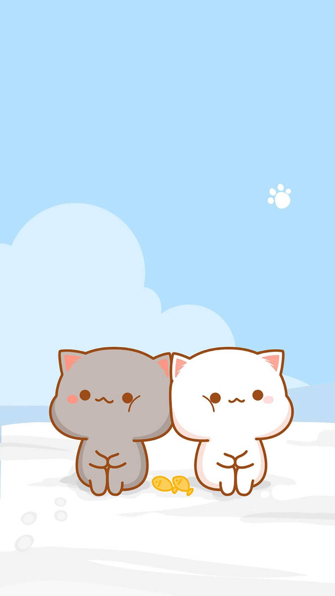 Download free Cute Blue Phone Cat