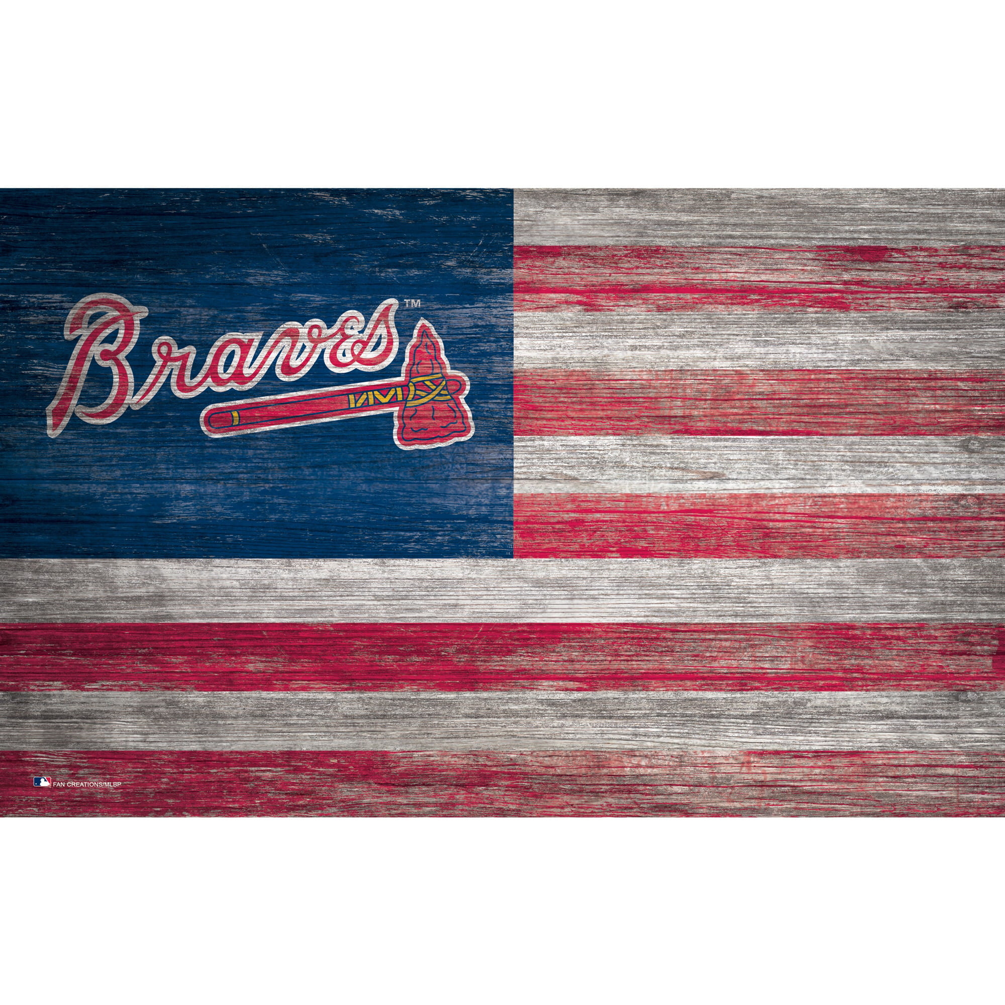 Atlanta Braves 11'' x 19'' Distressed