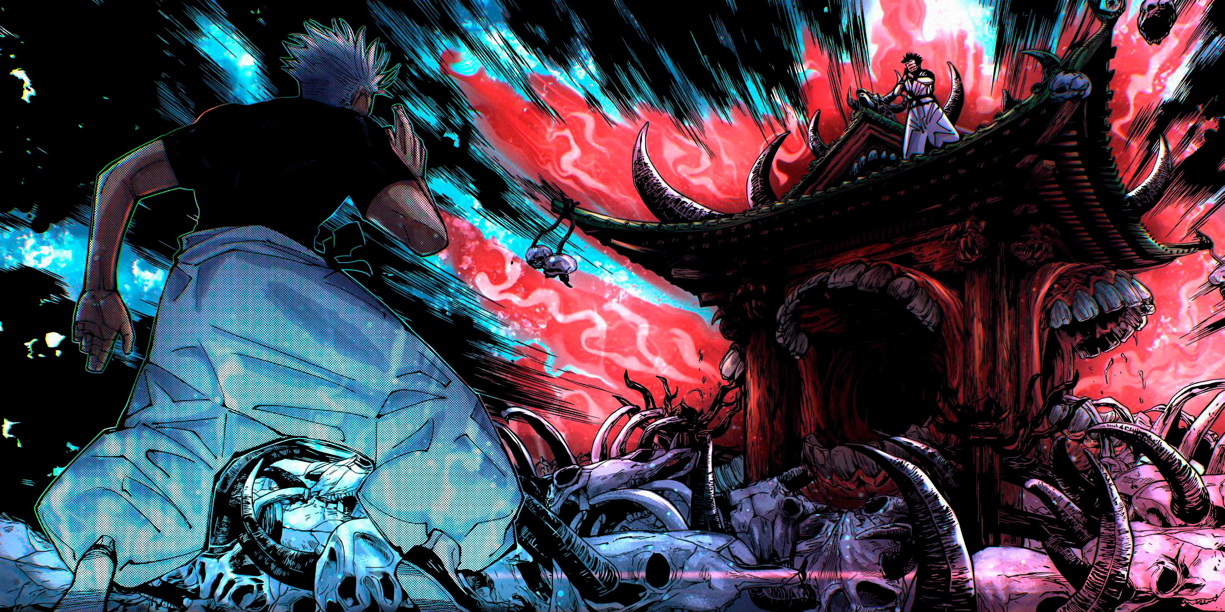 Gojo vs. Sukuna Epic Battle In Color
