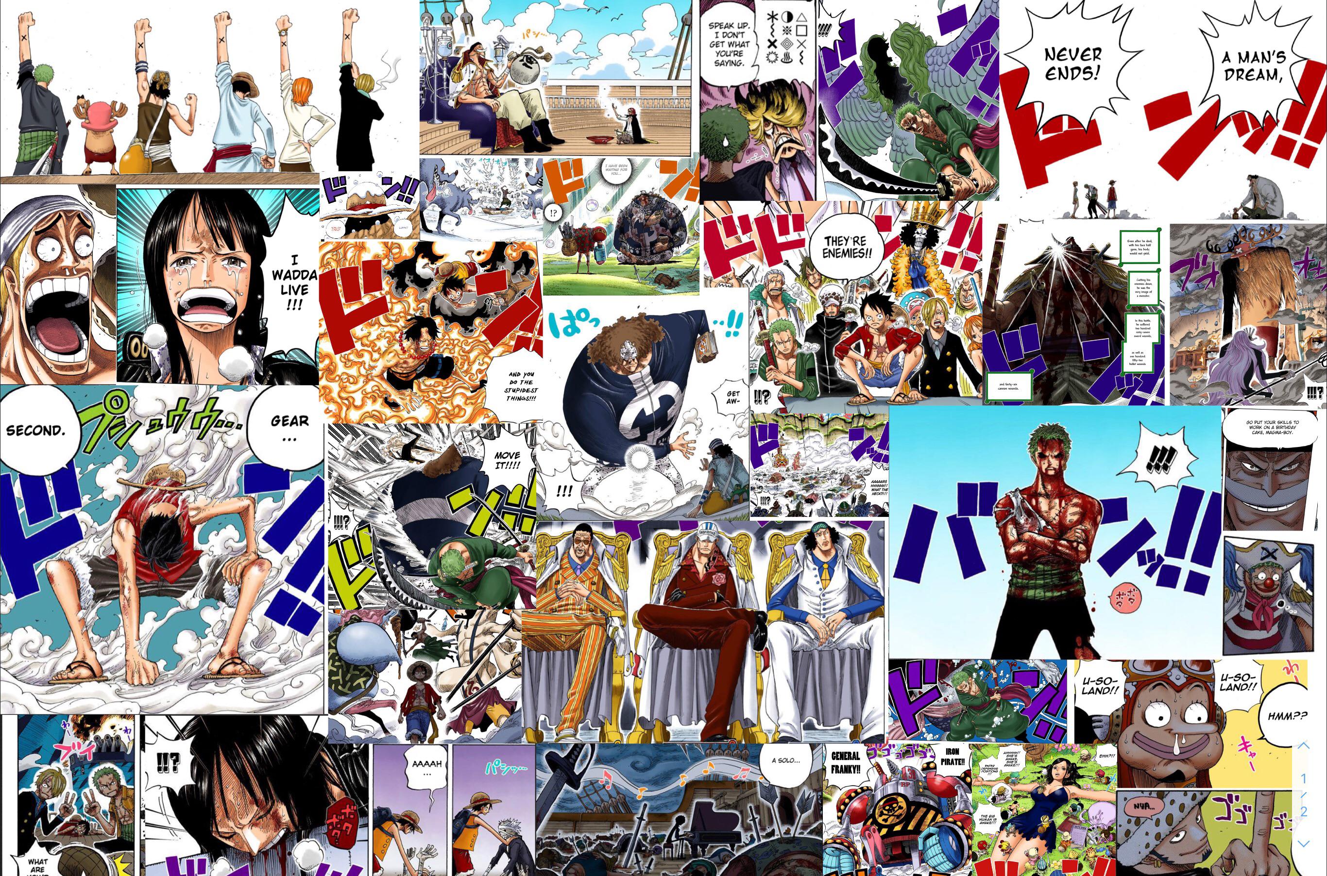 one piece collage of my favorite panels