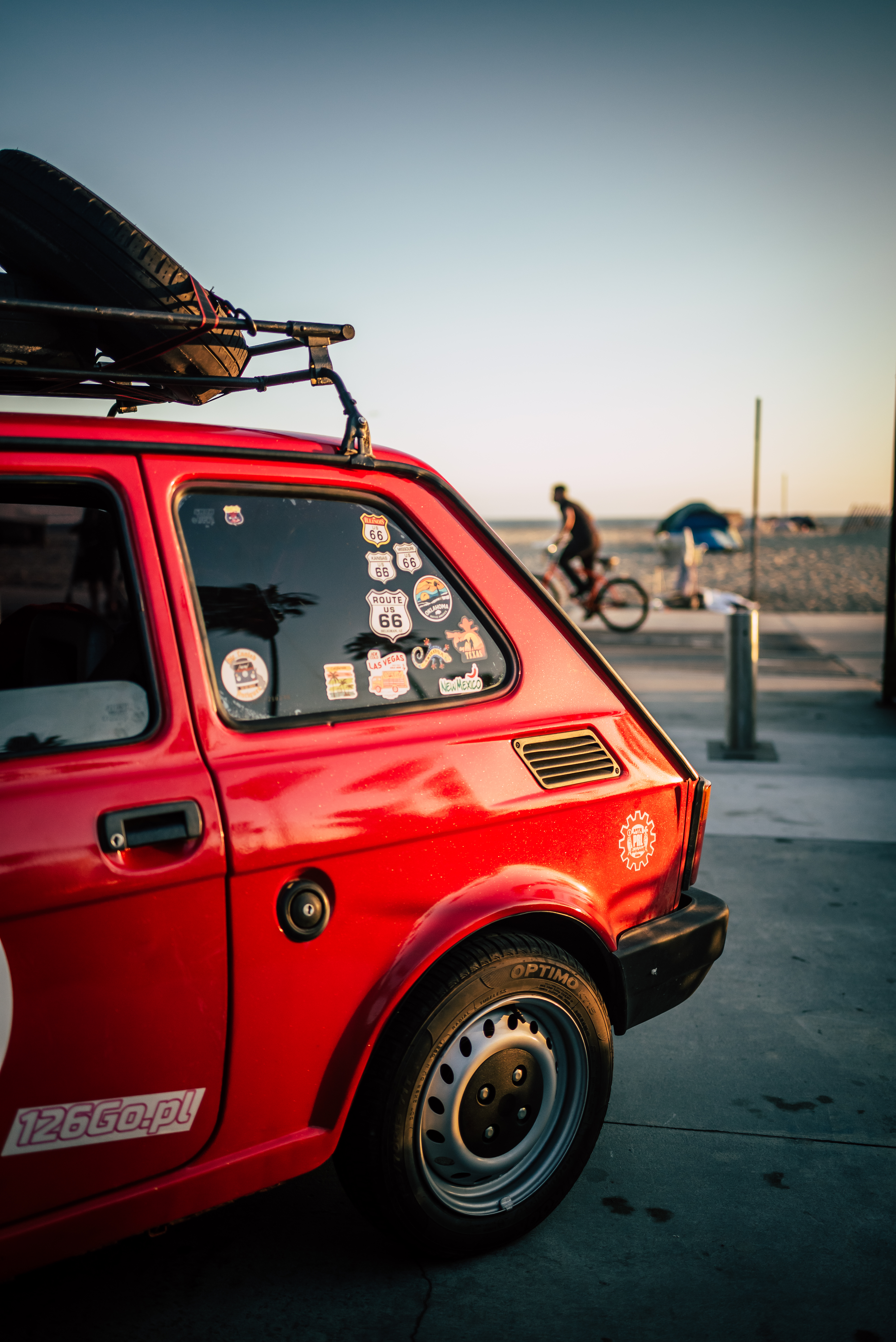 Fiat 126p from Poland across Route 66