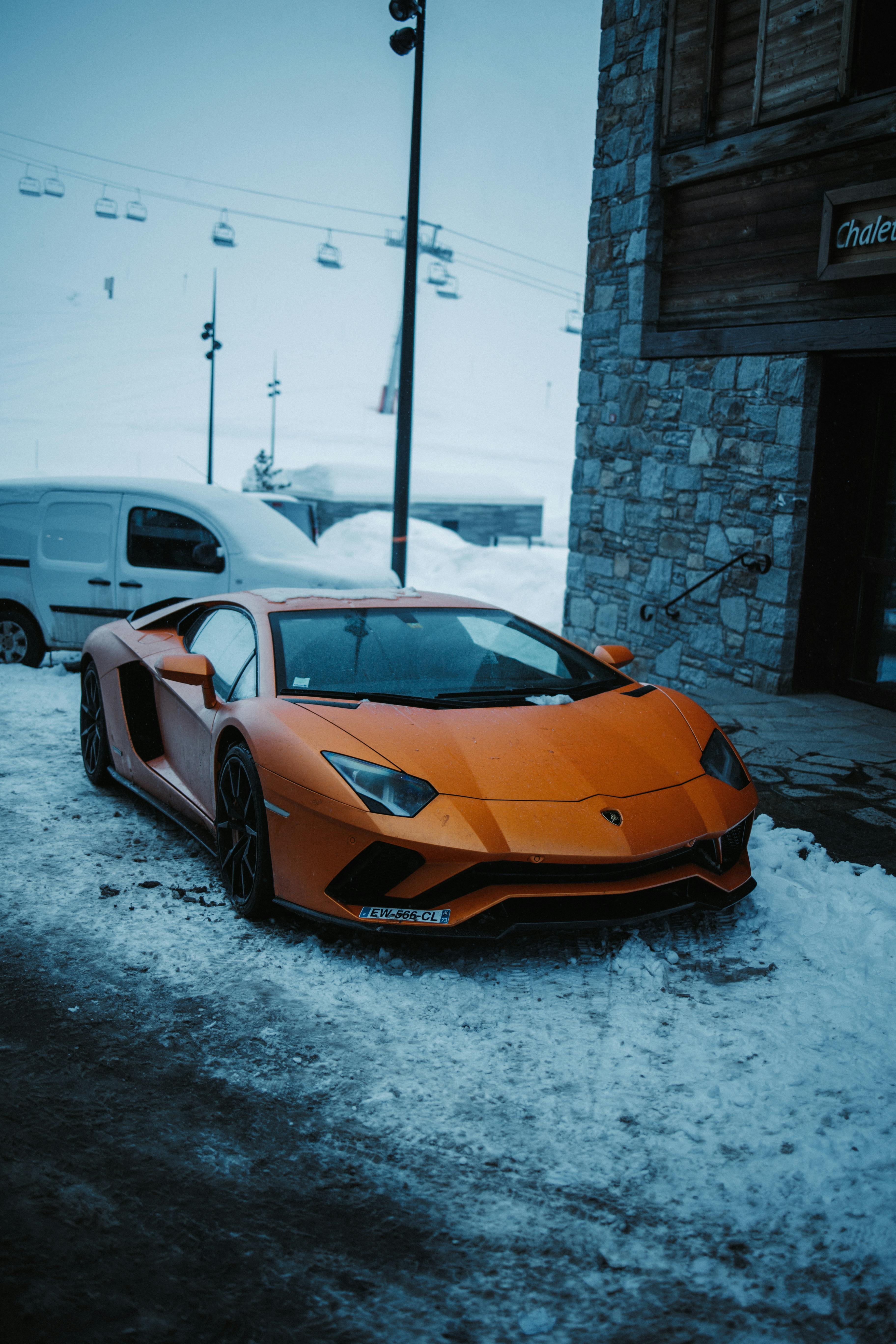 Orange Lamborghini Aventador · Free