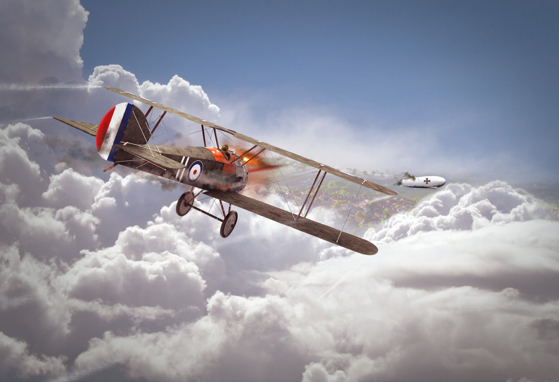 Biplane fighter aircraft