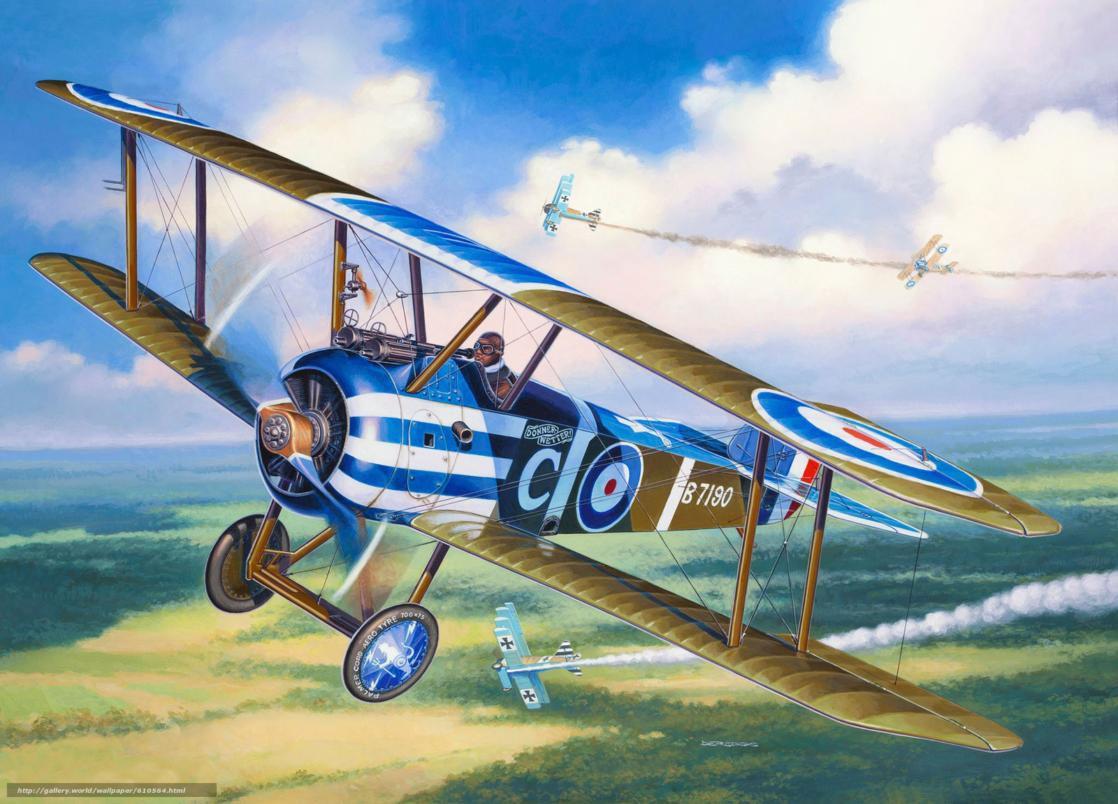 plane, sky, Sopwith Camel