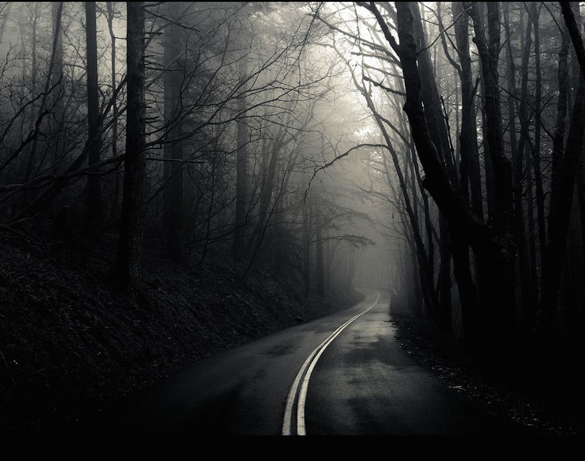 Dark Foggy Road Wallpaper. E Street